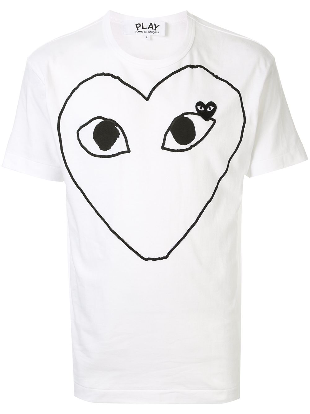 Comme Des Garçons Play T-Shirt mit Logo-Print - Weiß von Comme Des Garçons Play