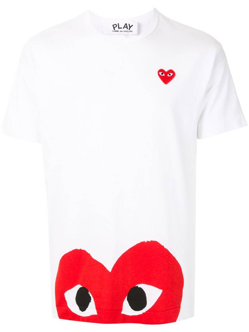 Comme Des Garçons Play T-Shirt mit Logo-Print - Weiß von Comme Des Garçons Play