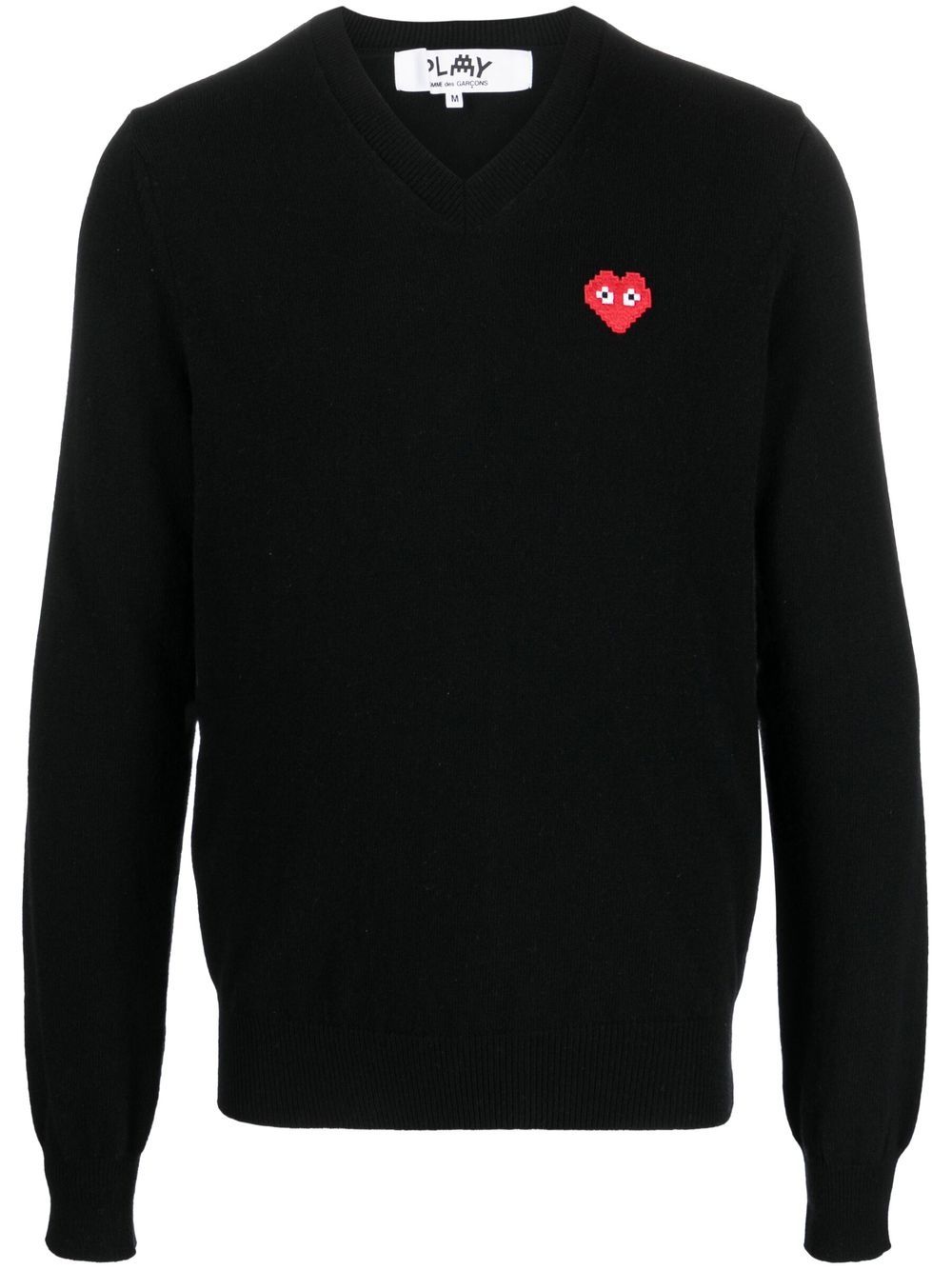 Comme Des Garçons Play Pullover mit V-Ausschnitt - Schwarz von Comme Des Garçons Play