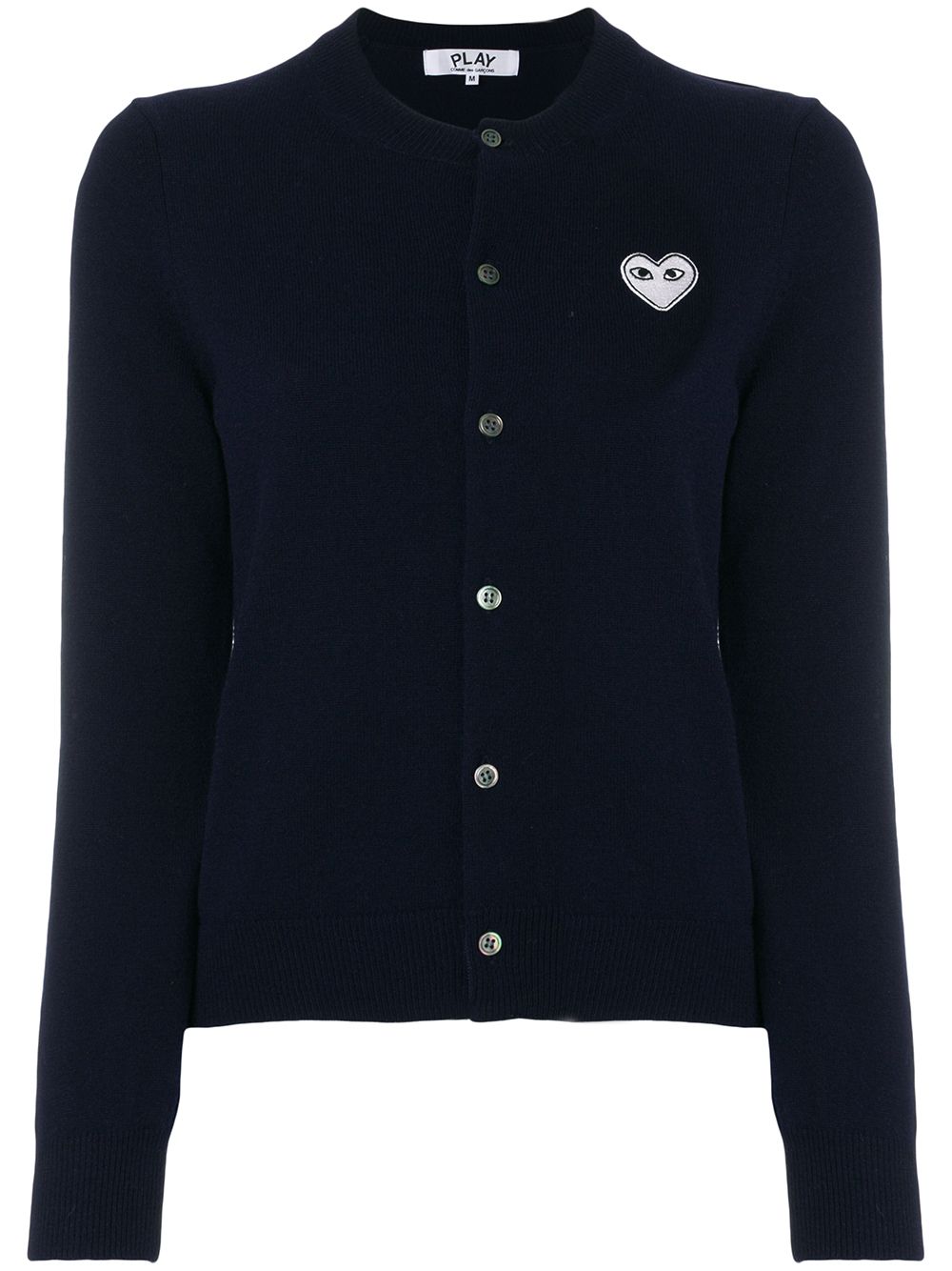 Comme Des Garçons Play Wollcardigan mit Herz-Patch - Blau von Comme Des Garçons Play