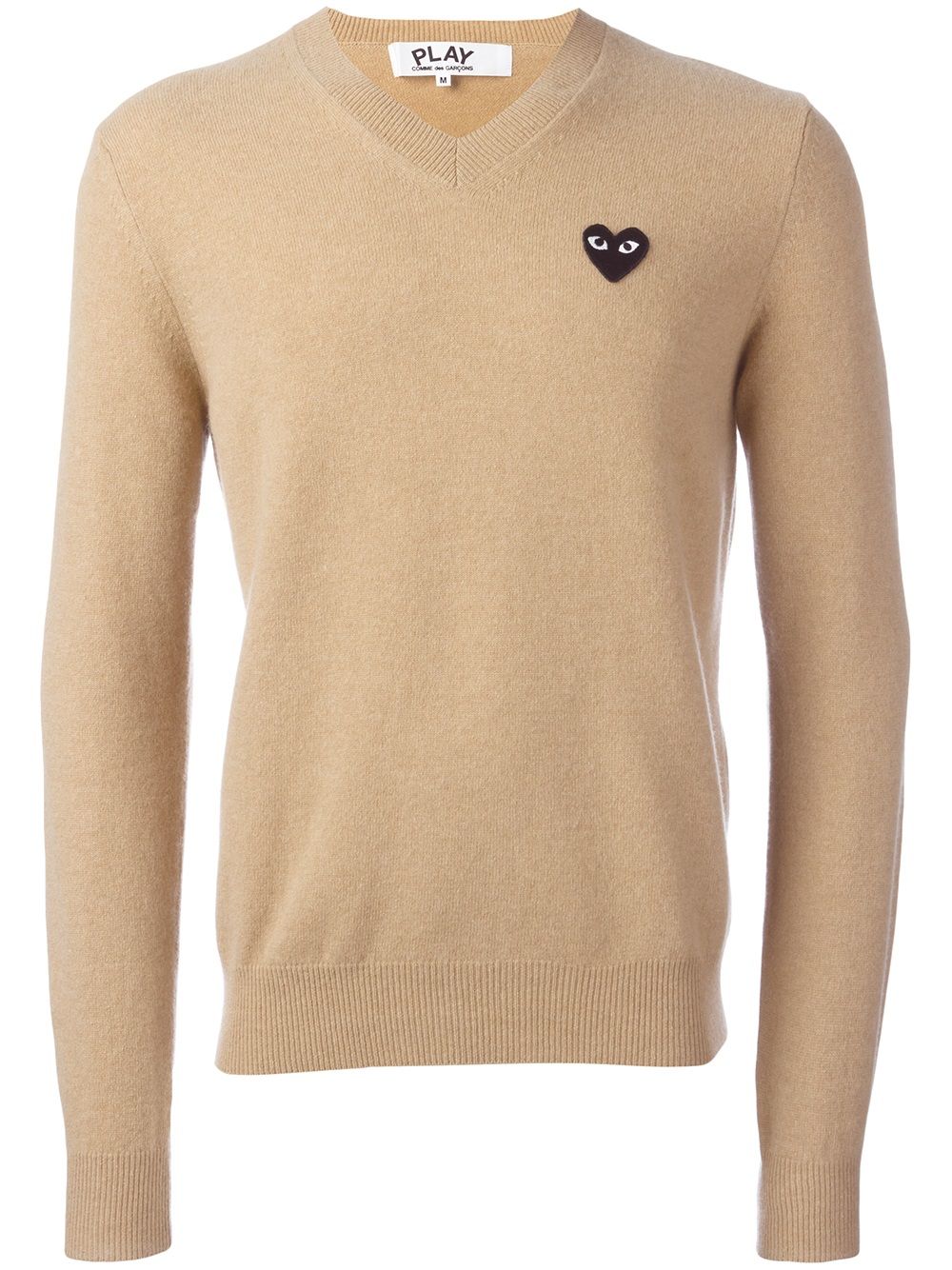 Comme Des Garçons Play Wollpullover mit Herzstickerei - Nude von Comme Des Garçons Play