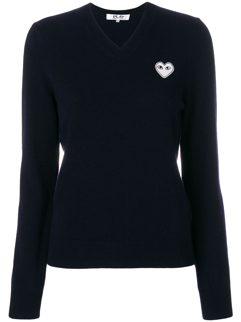 Comme Des Garçons Play Wollpullover mit Logo-Patch - Blau von Comme Des Garçons Play