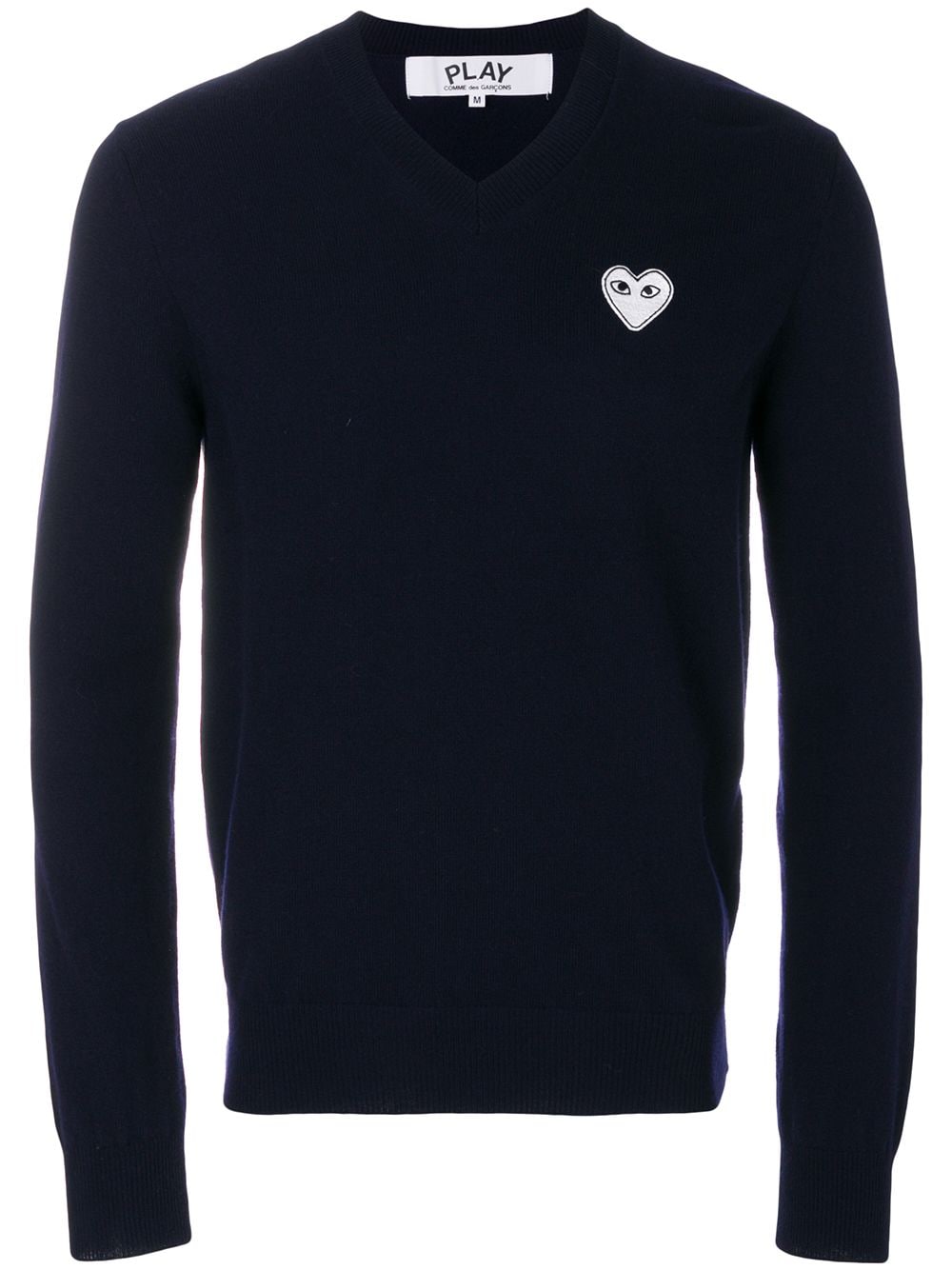 Comme Des Garçons Play Wollpullover mit V-Ausschnitt - Blau von Comme Des Garçons Play