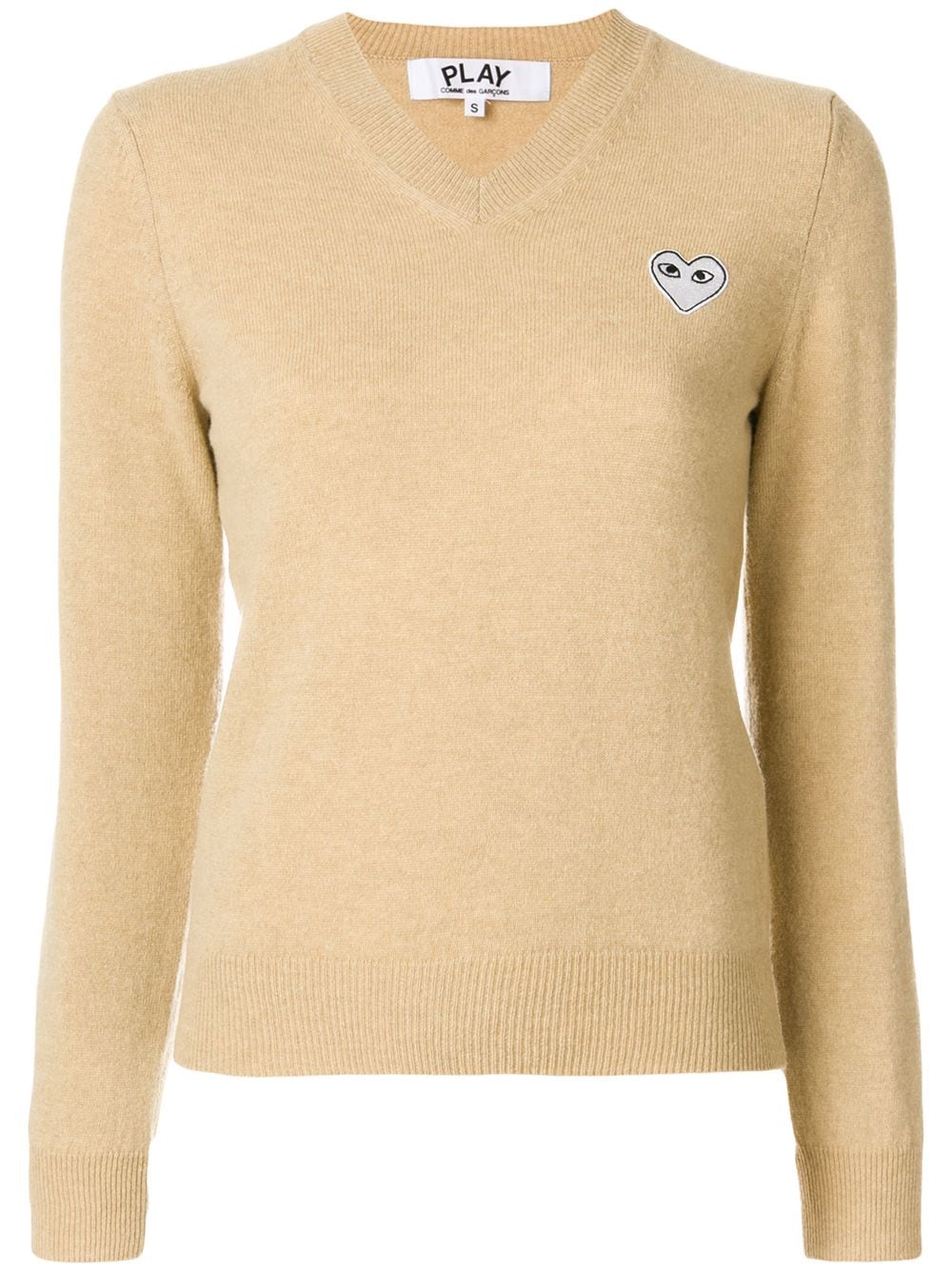 Comme Des Garçons Play Wollpullover mit V-Ausschnitt - Nude von Comme Des Garçons Play