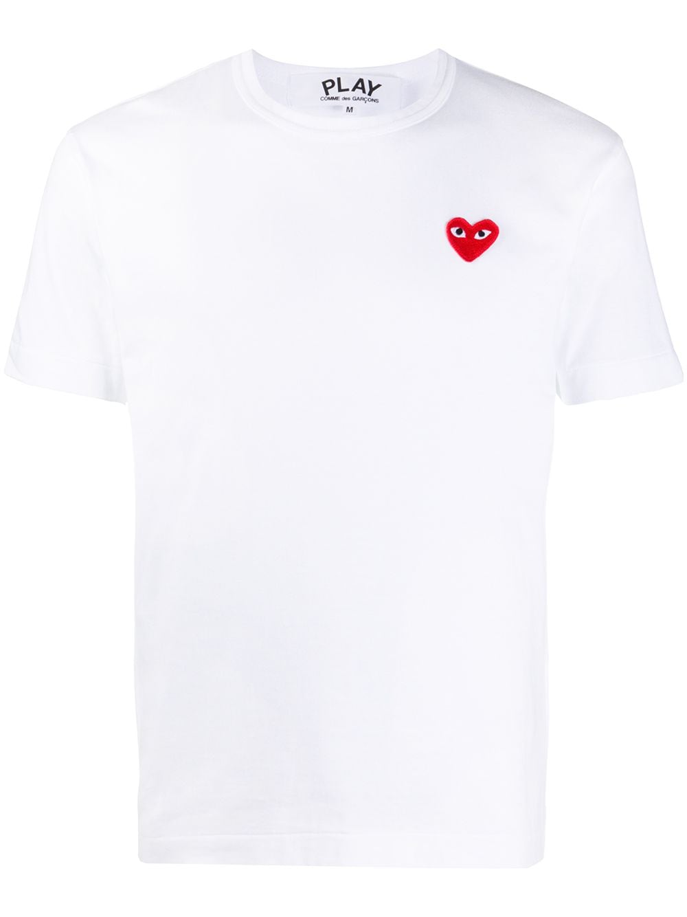 Comme Des Garçons Play T-Shirt mit Logo-Patch - Weiß von Comme Des Garçons Play