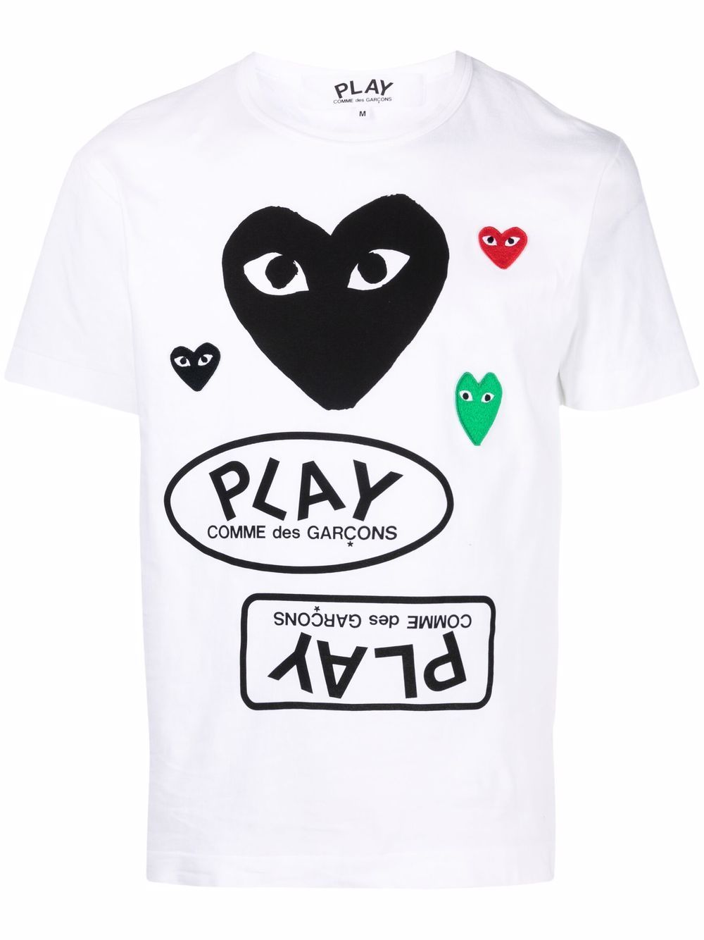 Comme Des Garçons Play T-Shirt mit Herz-Patch - Weiß von Comme Des Garçons Play