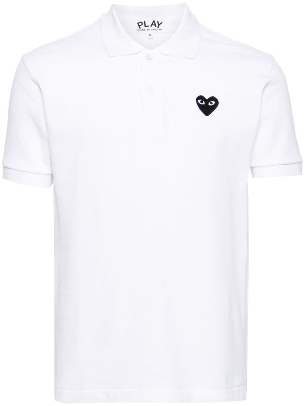 Comme Des Garçons Play Poloshirt mit Herz-Patch - Weiß von Comme Des Garçons Play