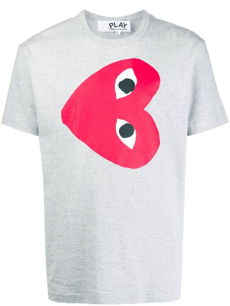 Comme Des Garçons Play T-Shirt mit Herz-Print - Grau von Comme Des Garçons Play