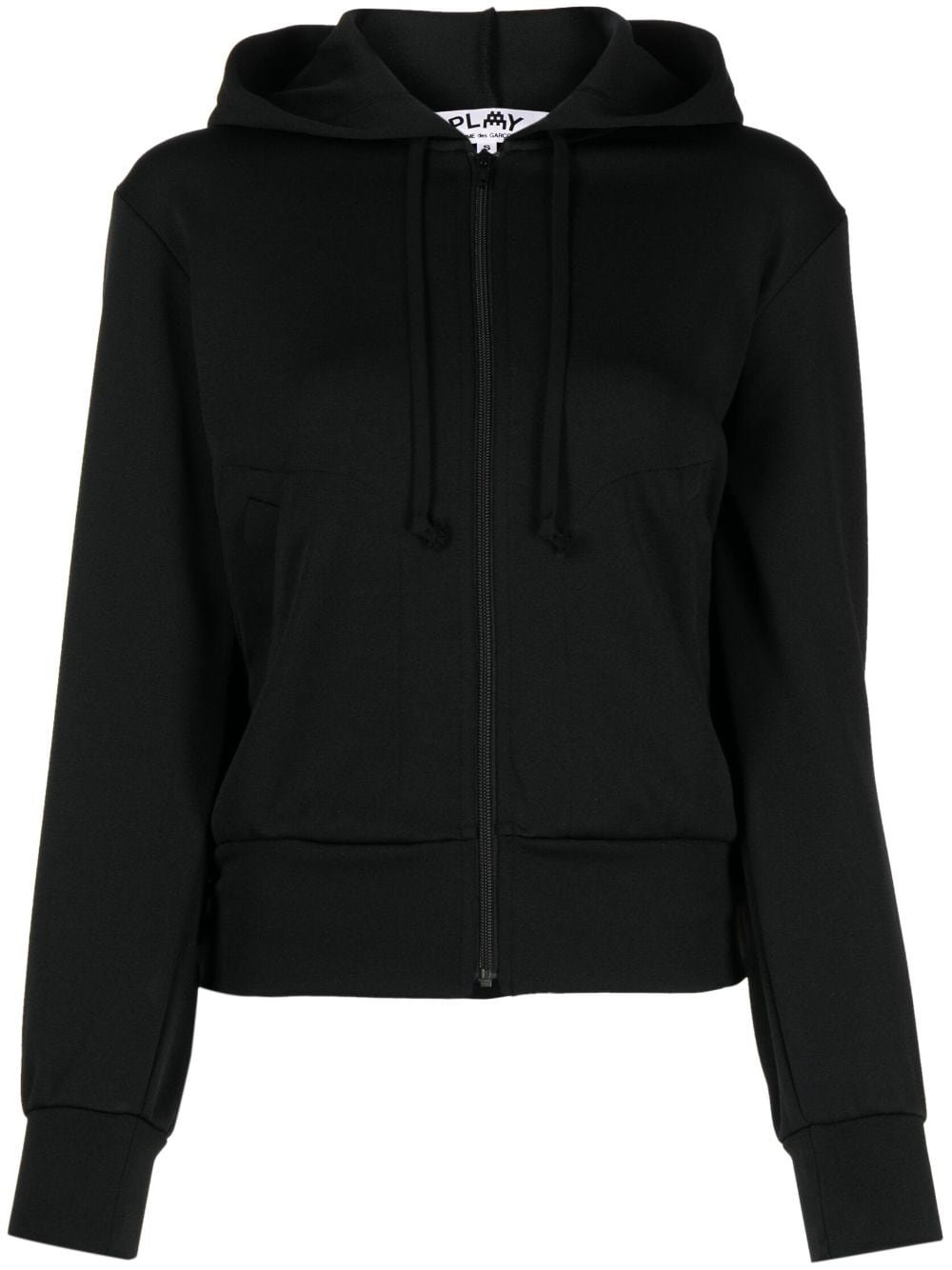 Comme Des Garçons Play Cropped-Hoodie mit Logo - Schwarz von Comme Des Garçons Play