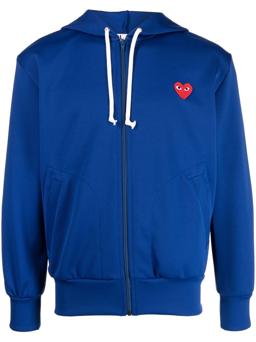 Comme Des Garçons Play Kapuzenjacke mit Logo-Stickerei - Blau von Comme Des Garçons Play