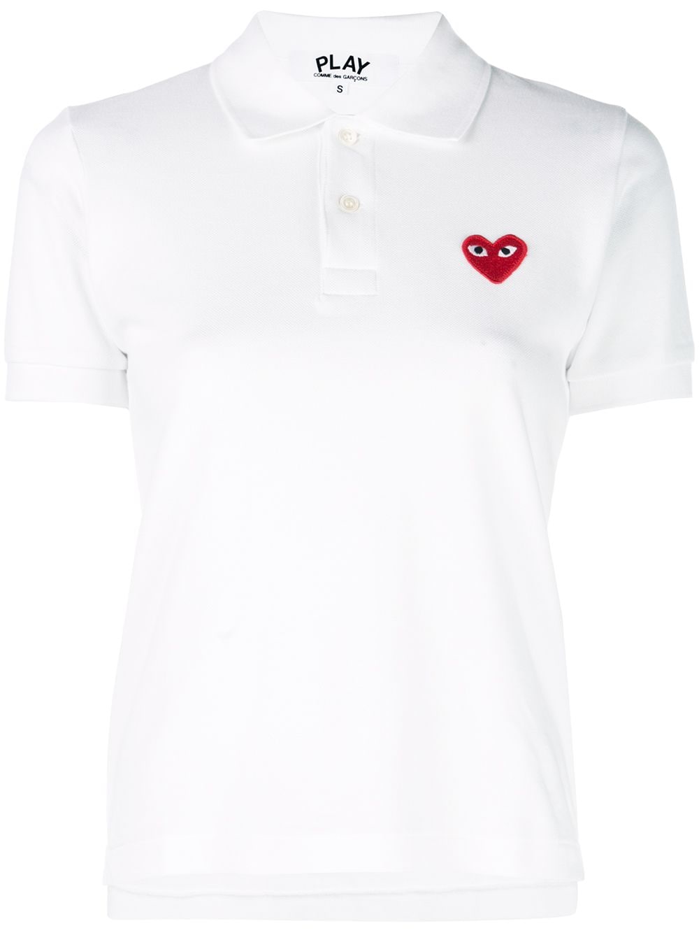 Comme Des Garçons Play Poloshirt mit Logo - Weiß von Comme Des Garçons Play