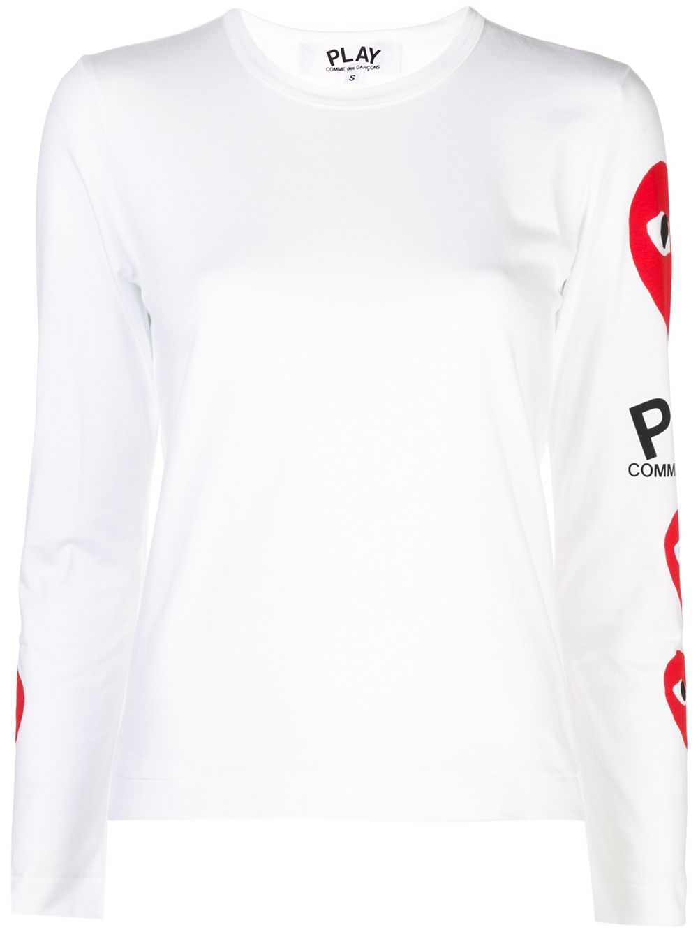 Comme Des Garçons Play Sweatshirt mit Herz - Weiß von Comme Des Garçons Play