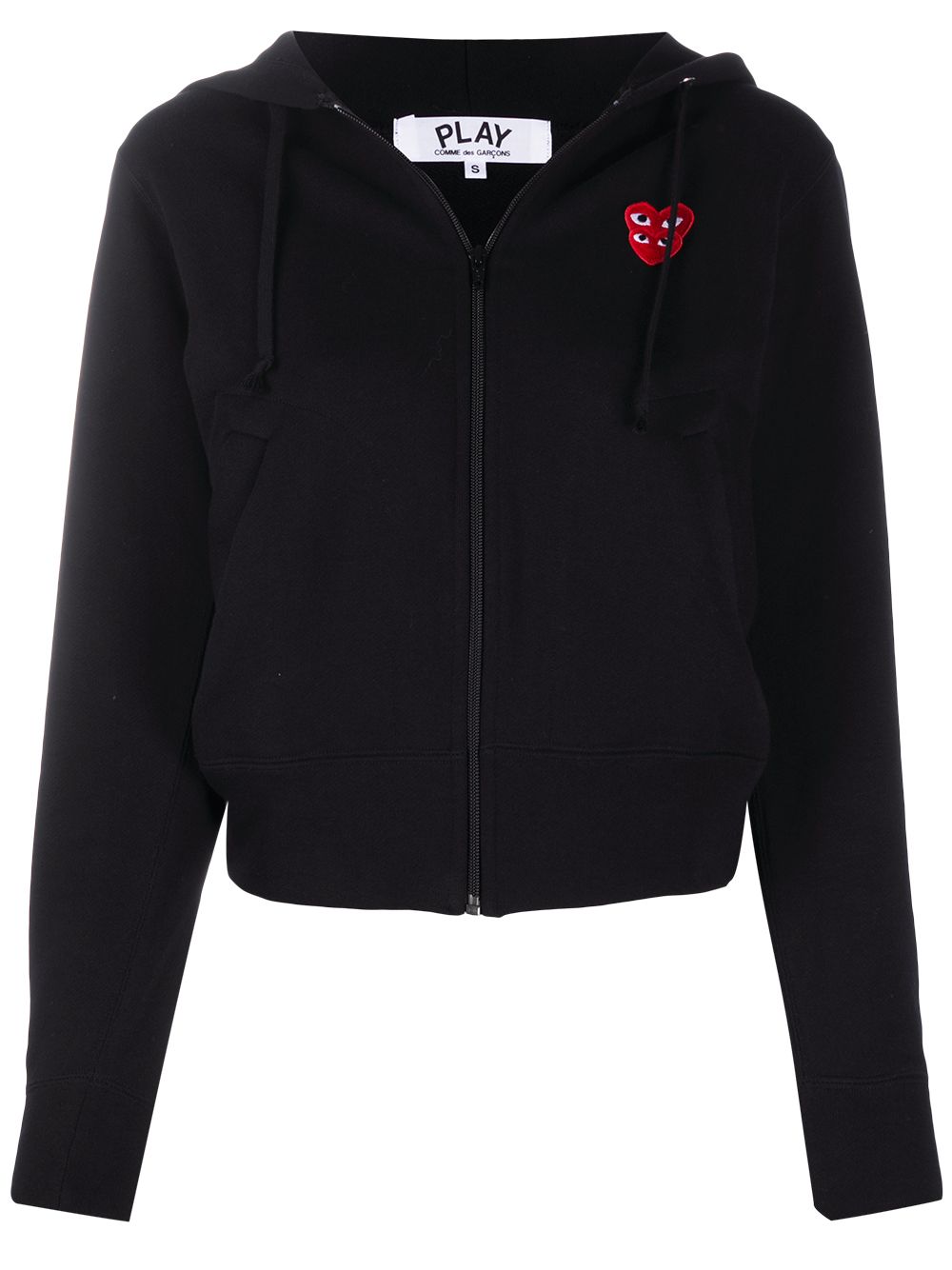 Comme Des Garçons Play Kapuzenjacke mit Logo - Schwarz von Comme Des Garçons Play