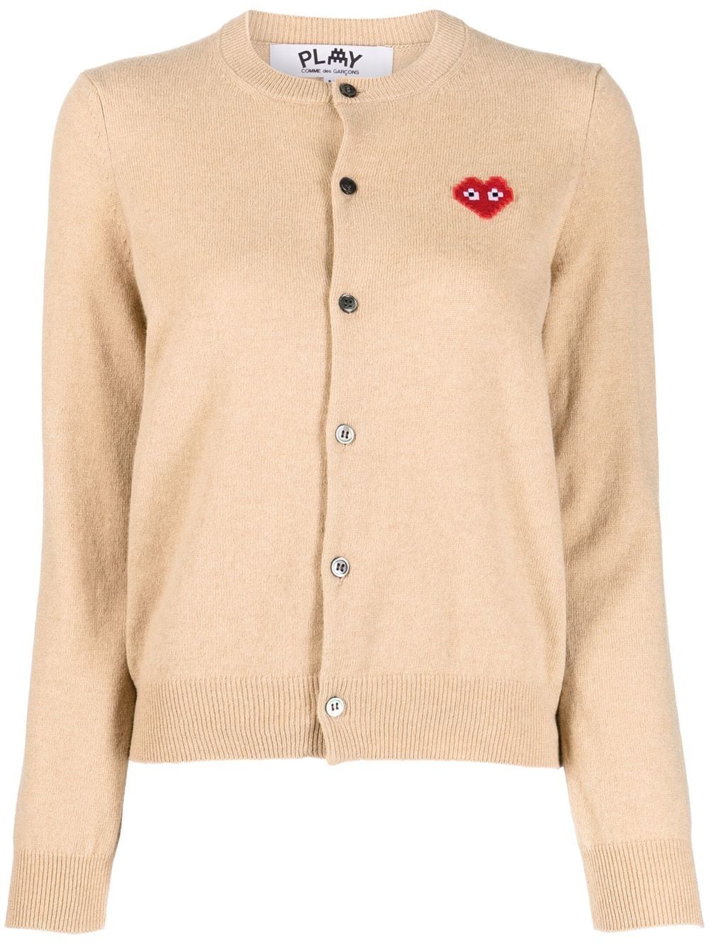 Comme Des Garçons Cardigan mit Logo-Patch - Braun von Comme Des Garçons