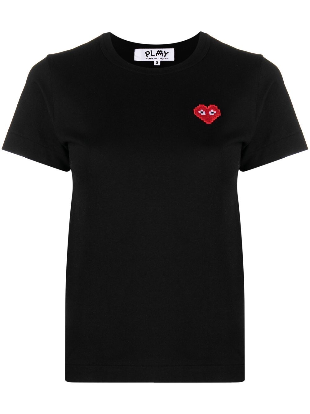 Comme Des Garçons Play T-Shirt mit Logo-Patch - Schwarz von Comme Des Garçons Play