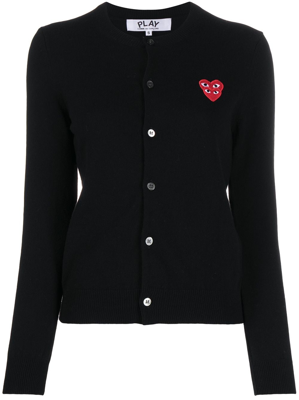 Comme Des Garçons Play Cardigan aus Wolle - Schwarz von Comme Des Garçons Play