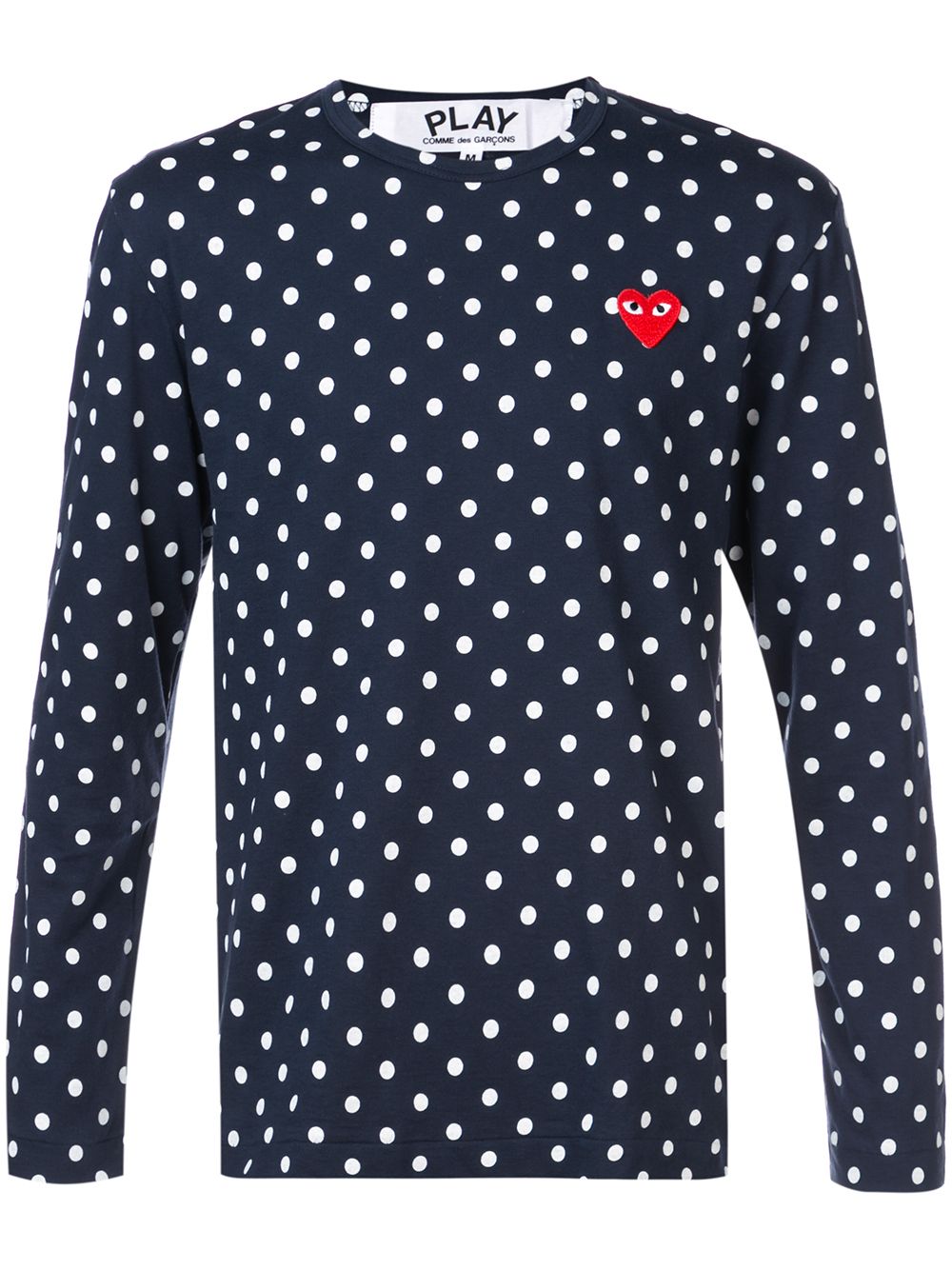 Comme Des Garçons Play Langarmshirt mit Punkten - Blau von Comme Des Garçons Play