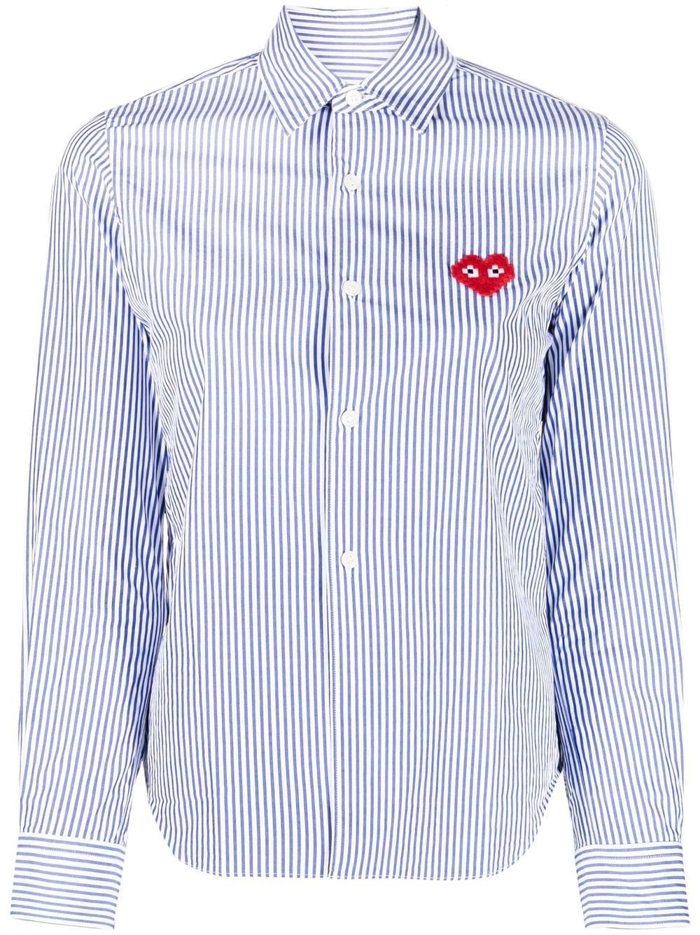 Comme Des Garçons Play Hemd mit Signaturen-Patch - Blau von Comme Des Garçons Play