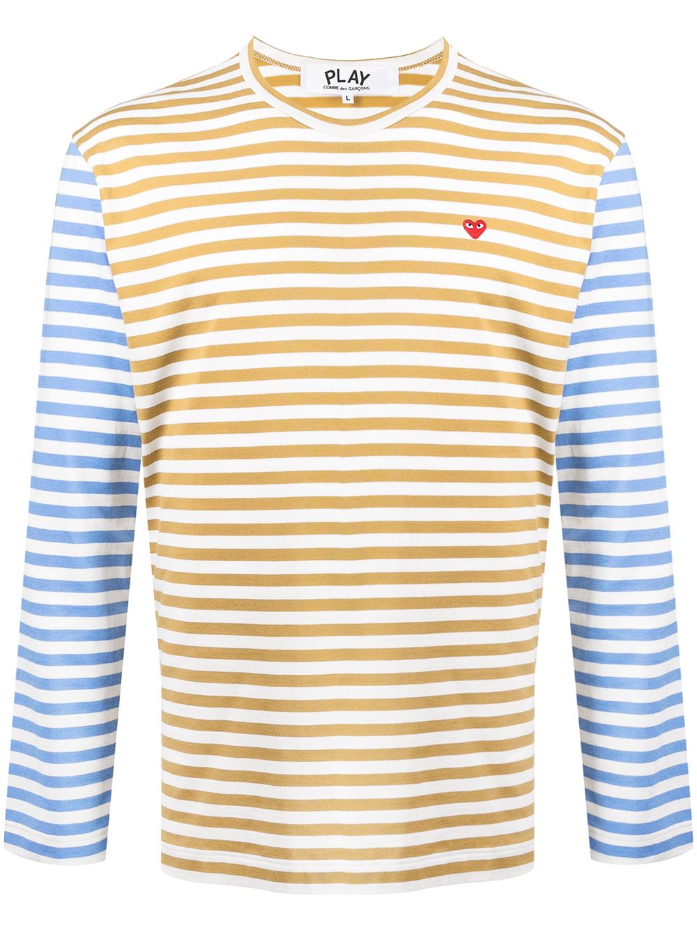 Comme Des Garçons Play Gestreiftes Langarmshirt - Blau von Comme Des Garçons Play