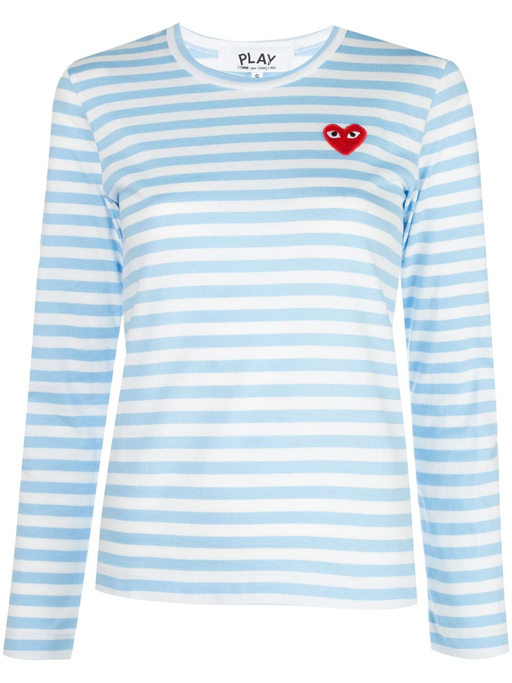 Comme Des Garçons Play Gestreiftes Langarmshirt - Blau von Comme Des Garçons Play