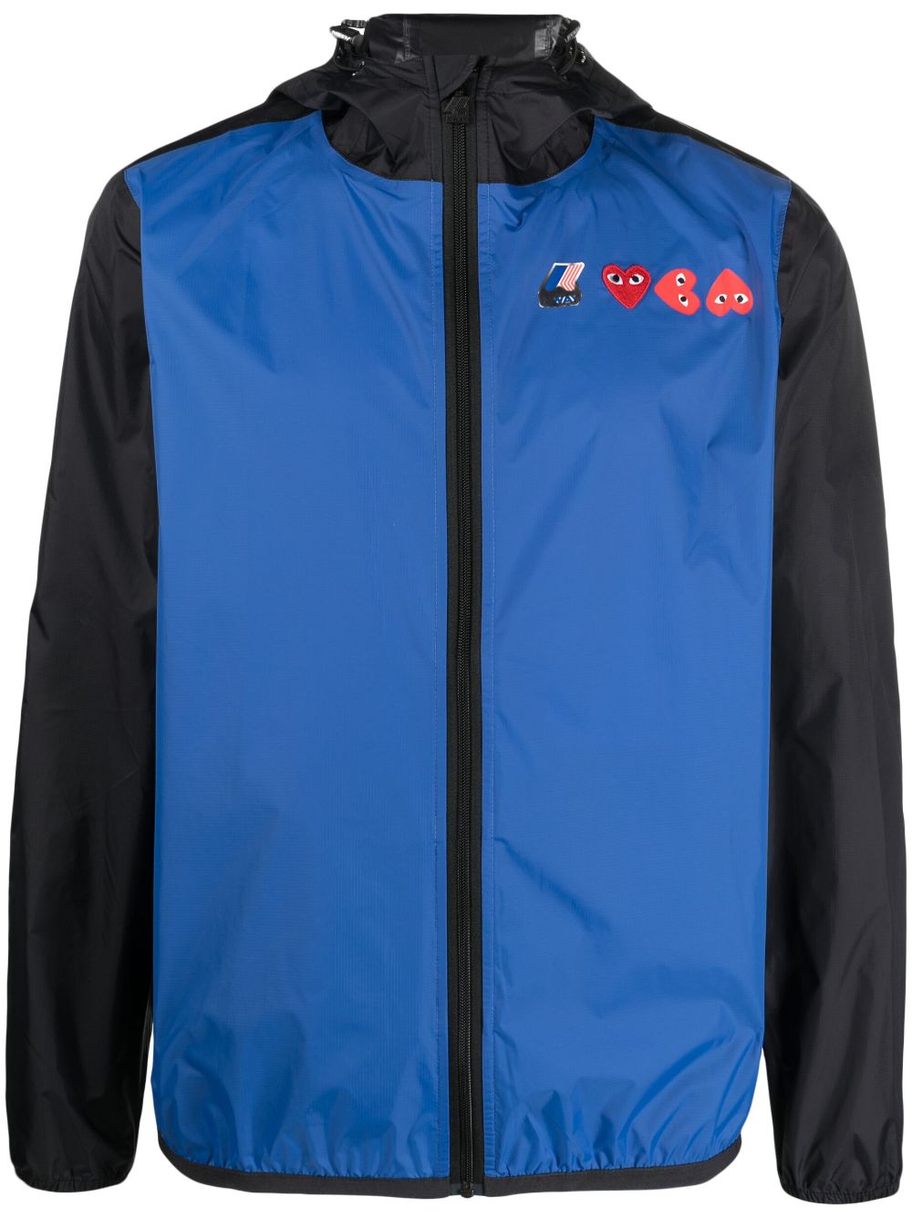 Comme Des Garçons Play x Kway Kapuzenjacke mit Logo-Print - Blau von Comme Des Garçons Play