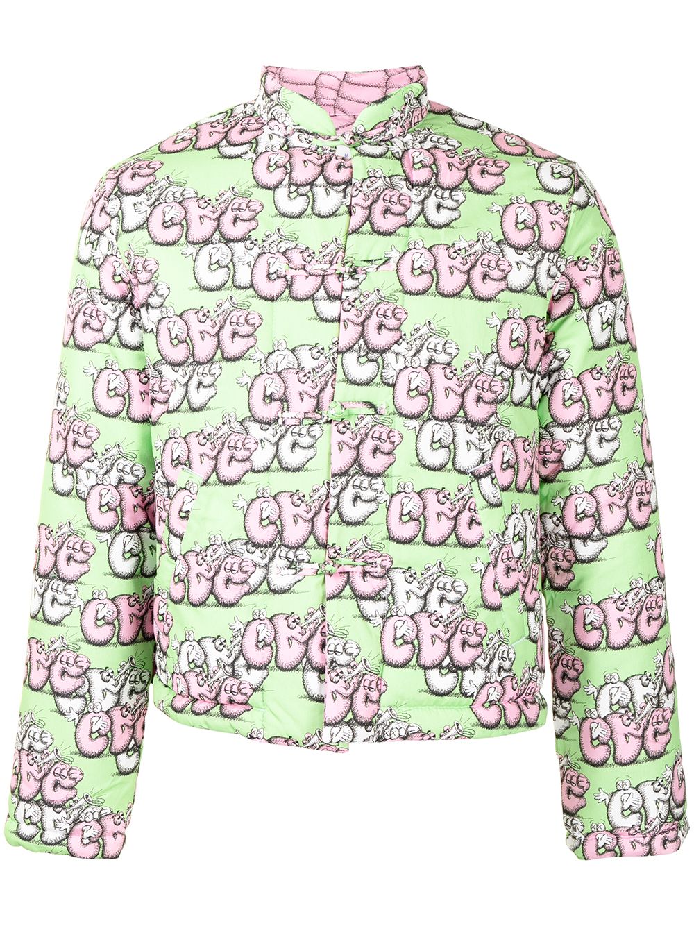 Comme Des Garçons Shirt Gefütterte Jacke mit Logo-Print - Grün von Comme Des Garçons Shirt