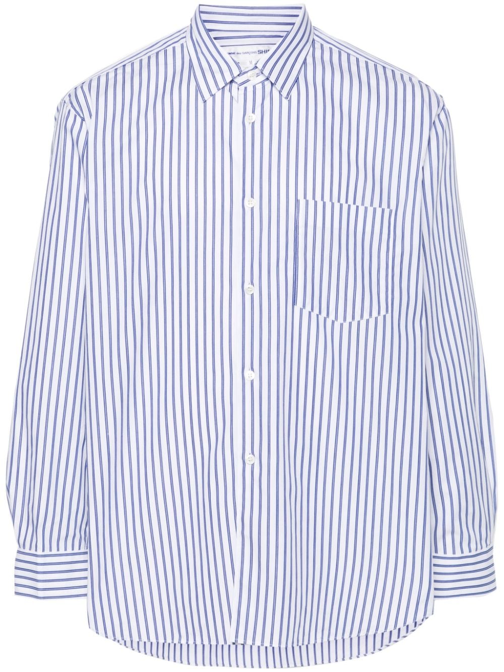 Comme Des Garçons Shirt Gestreiftes Hemd - Blau von Comme Des Garçons Shirt