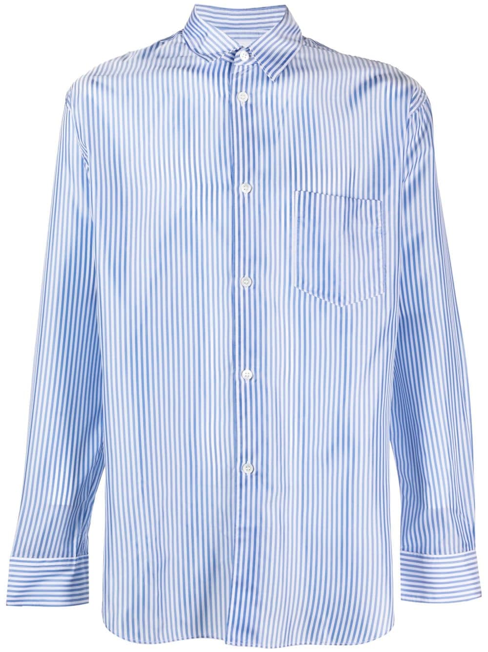 Comme Des Garçons Shirt Gestreiftes Hemd - Blau von Comme Des Garçons Shirt