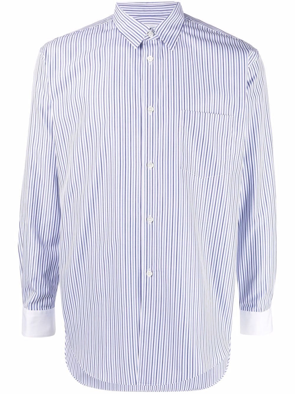 Comme Des Garçons Shirt Gestreiftes Hemd - Weiß von Comme Des Garçons Shirt