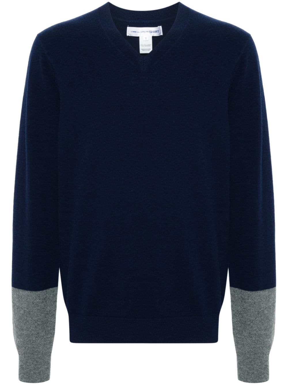 Comme Des Garçons Shirt Gestrickter Wollpullover - Blau von Comme Des Garçons Shirt