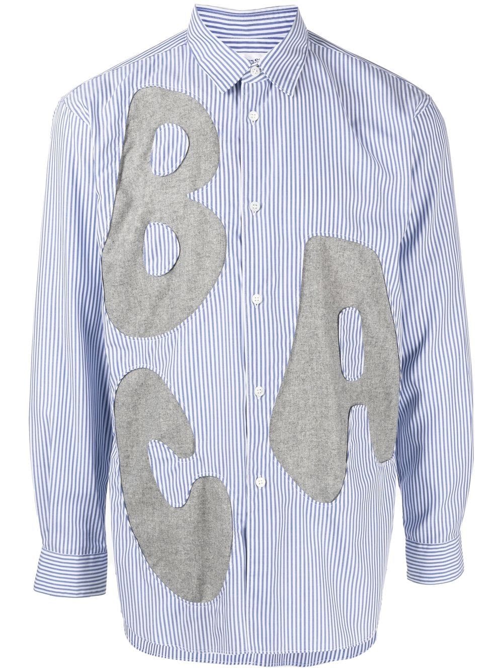 Comme Des Garçons Shirt Hemd mit Alphabet-Patches - Blau von Comme Des Garçons Shirt