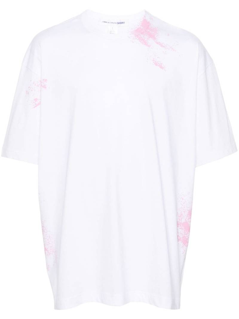 Comme Des Garçons Shirt T-Shirt mit Farbklecks-Print - Weiß von Comme Des Garçons Shirt