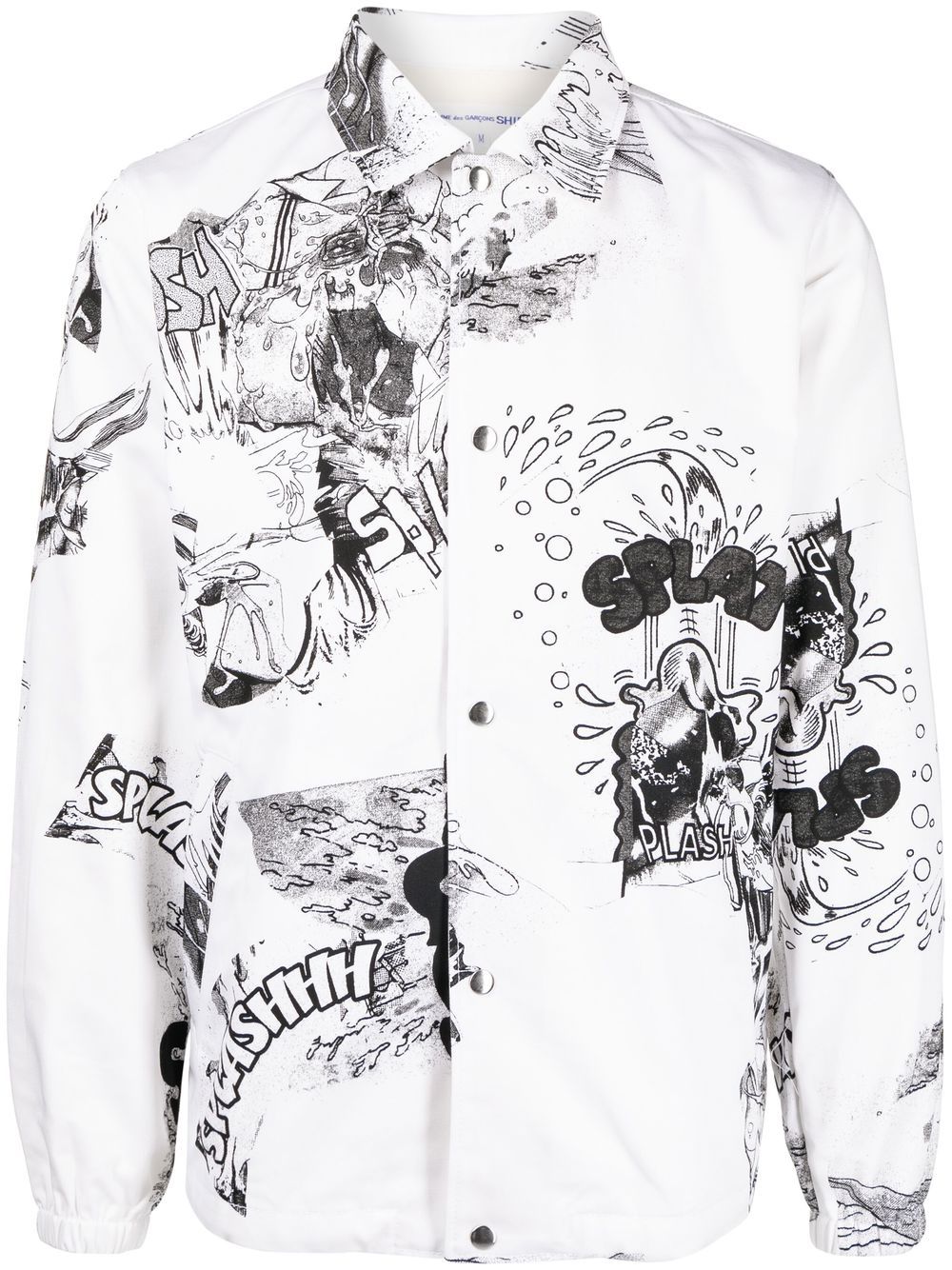 Comme Des Garçons Shirt Hemdjacke mit grafischem Print - Weiß von Comme Des Garçons Shirt