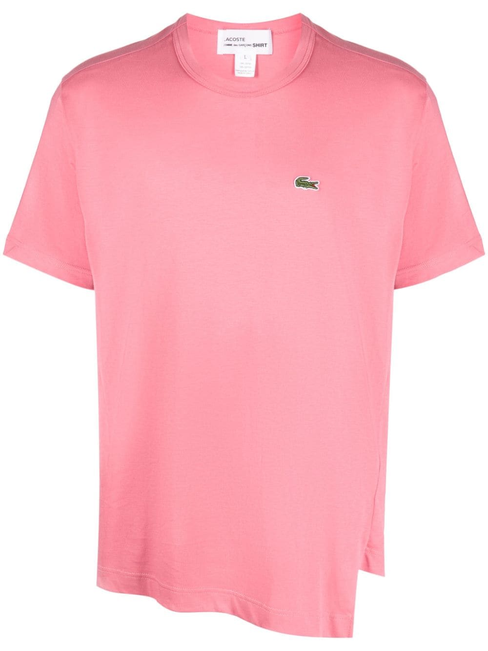 Comme Des Garçons Shirt x Lacoste Asymmetrisches T-Shirt - Rosa von Comme Des Garçons Shirt