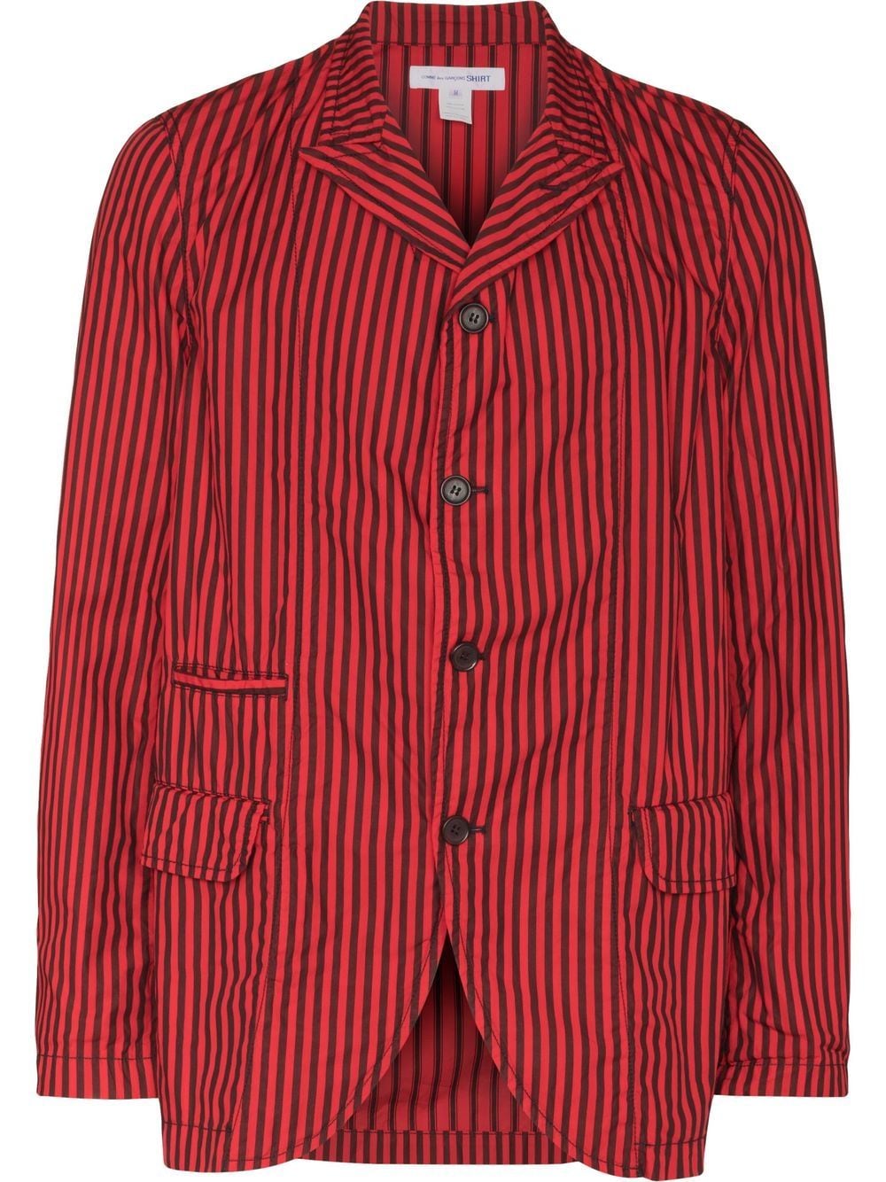 Comme Des Garçons Shirt Gestreiftes Sakko - Rot von Comme Des Garçons Shirt