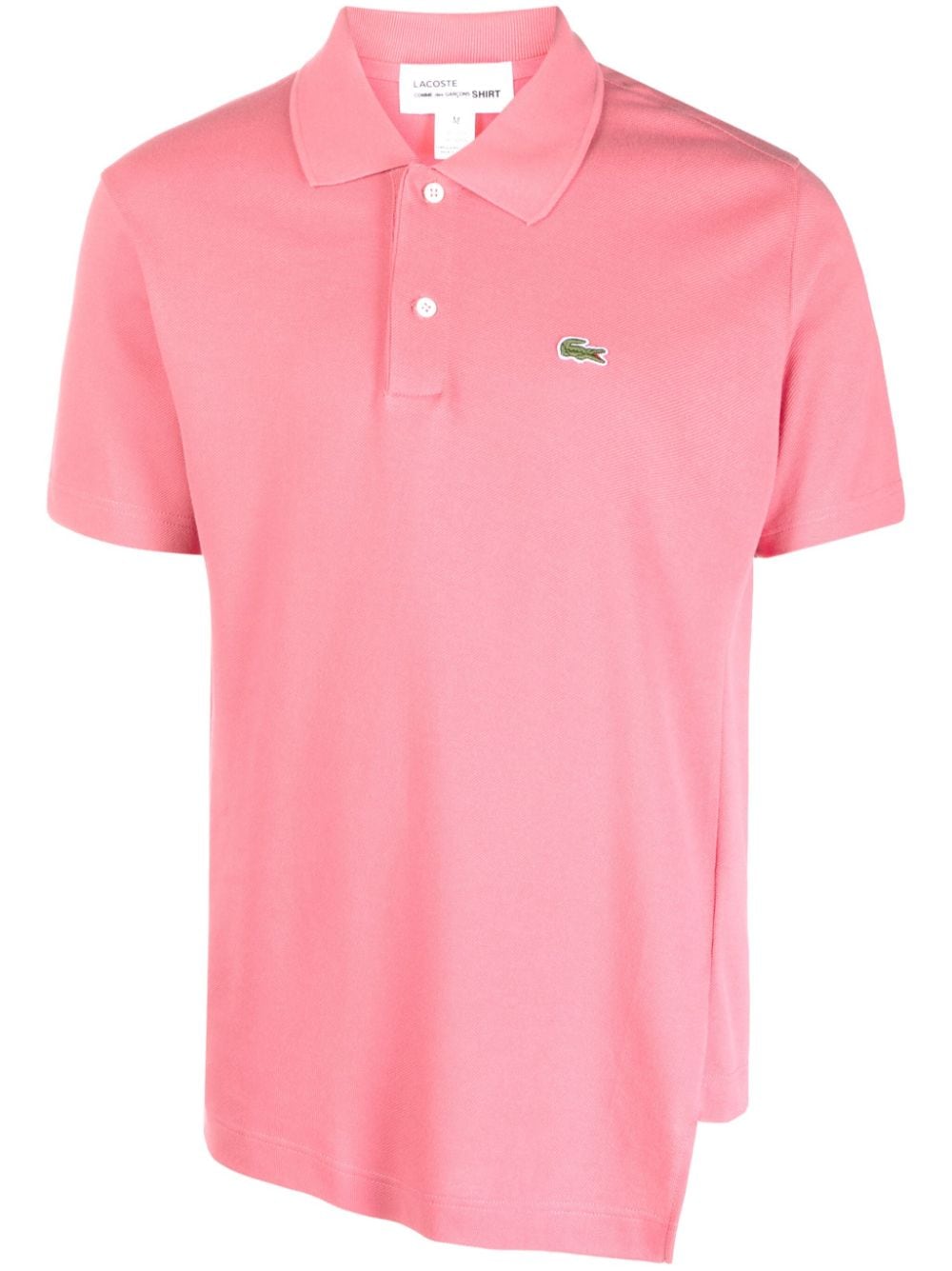 Comme Des Garçons Shirt x Lacoste Asymmetrisches Poloshirt - Rosa von Comme Des Garçons Shirt