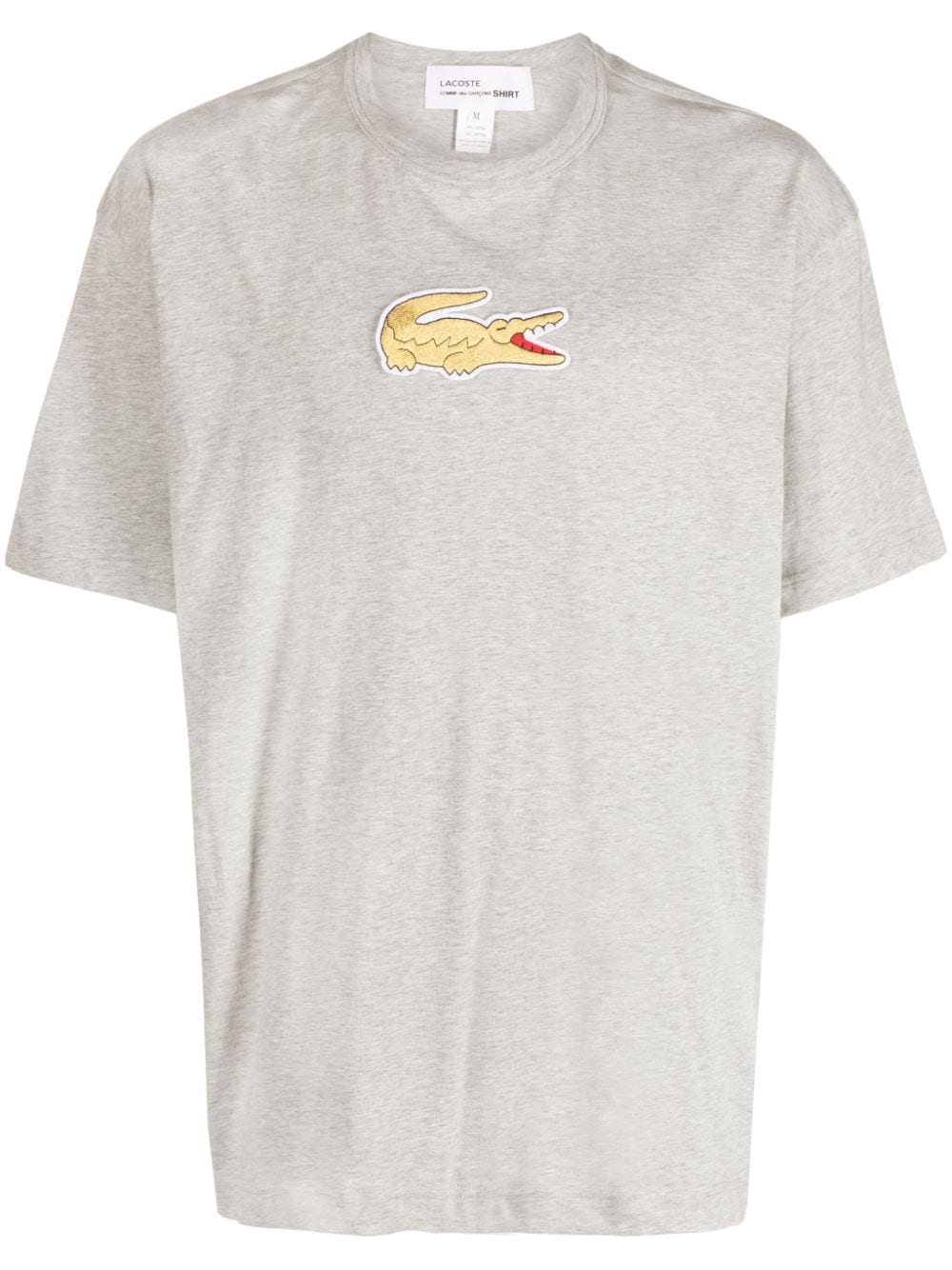 Comme Des Garçons Shirt x Lacoste T-Shirt mit Logo-Patch - Grau von Comme Des Garçons Shirt