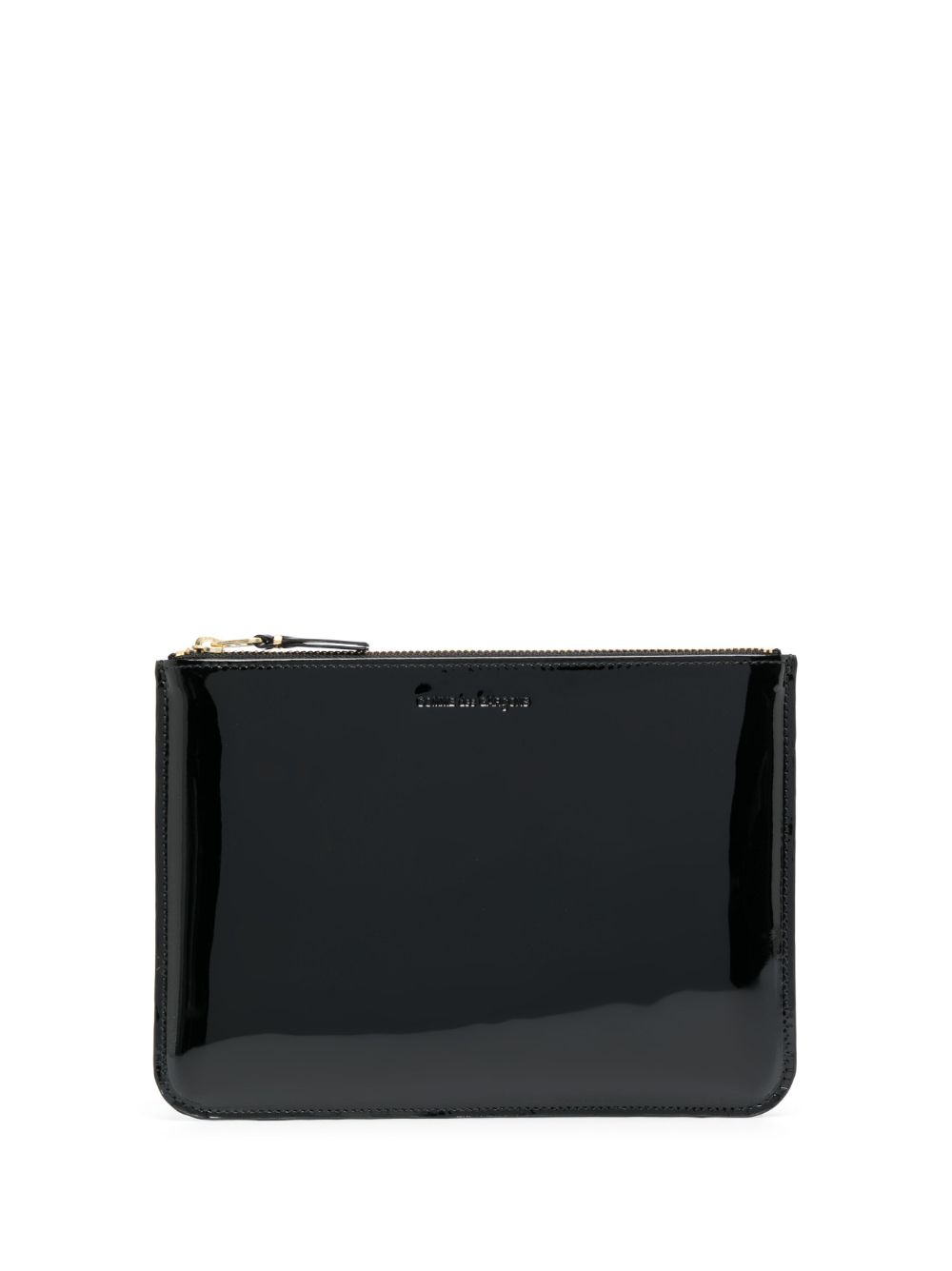 Comme Des Garçons Wallet Clutch mit Lackoptik - Schwarz von Comme Des Garçons Wallet