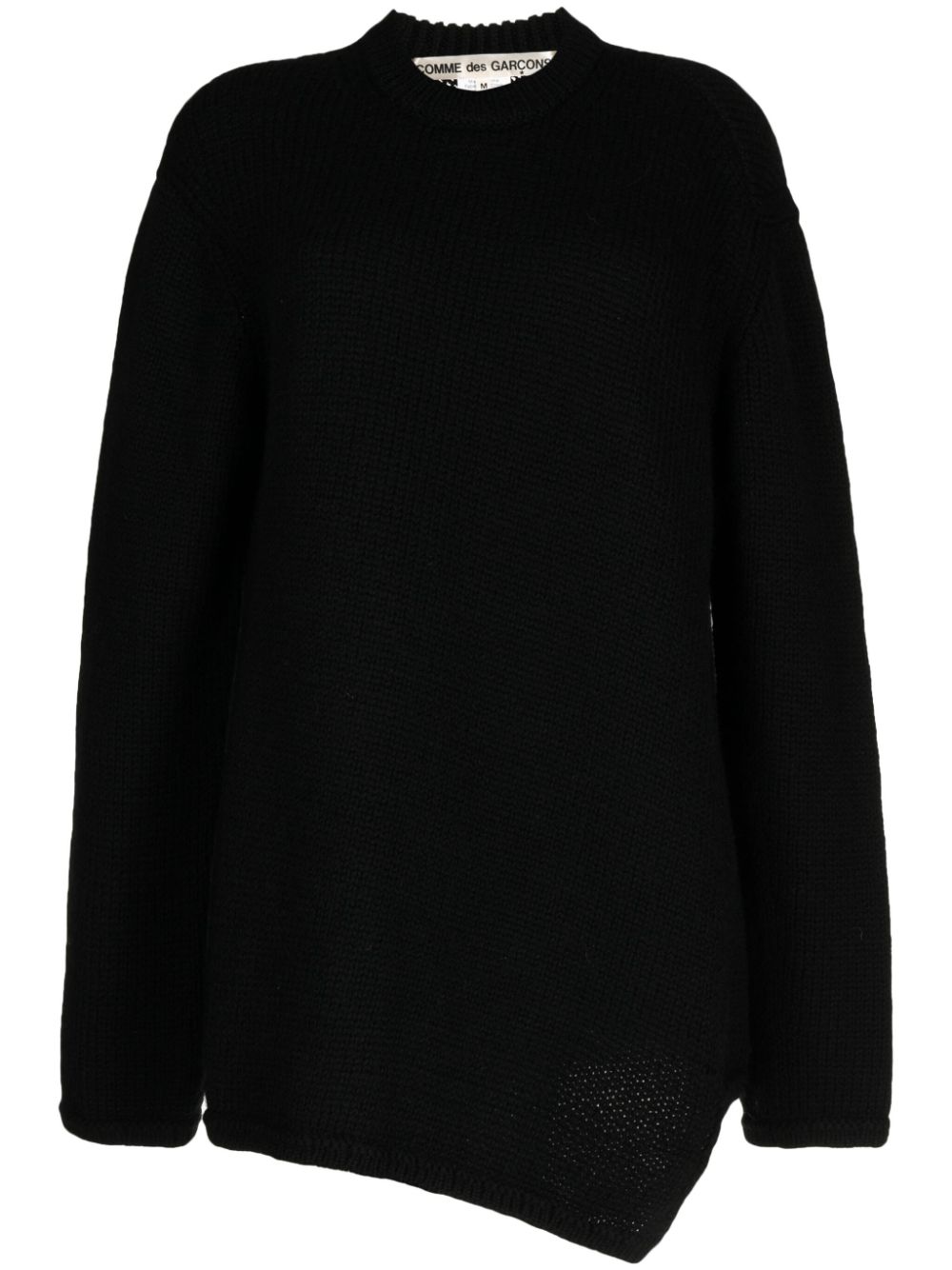 Comme Des Garçons Asymmetrischer Strickpullover - Schwarz von Comme Des Garçons