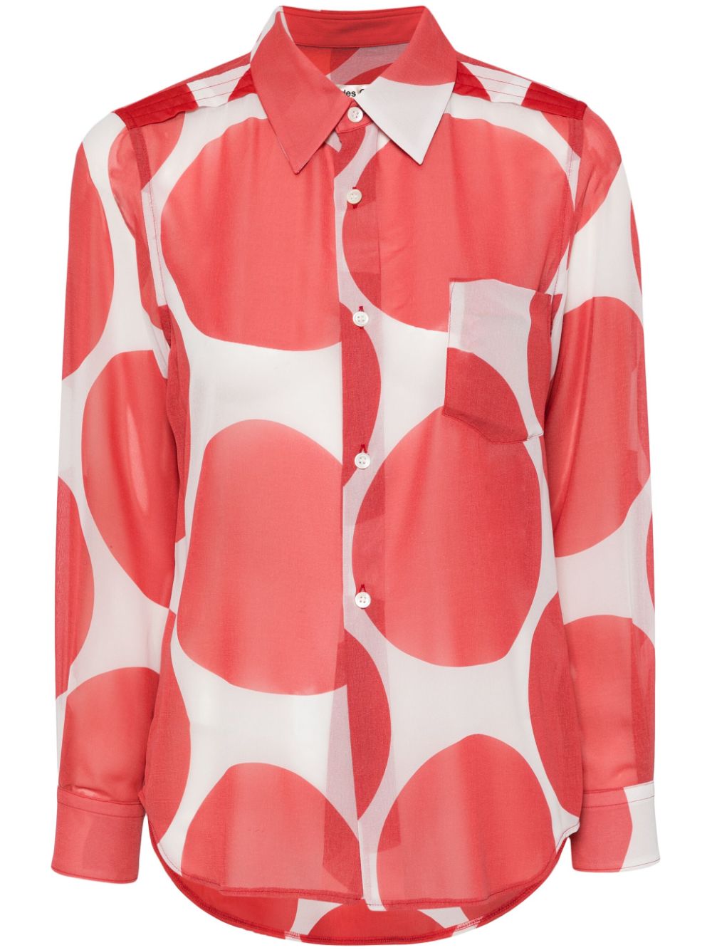 Comme Des Garçons bold polka dot- print shirt - Weiß von Comme Des Garçons