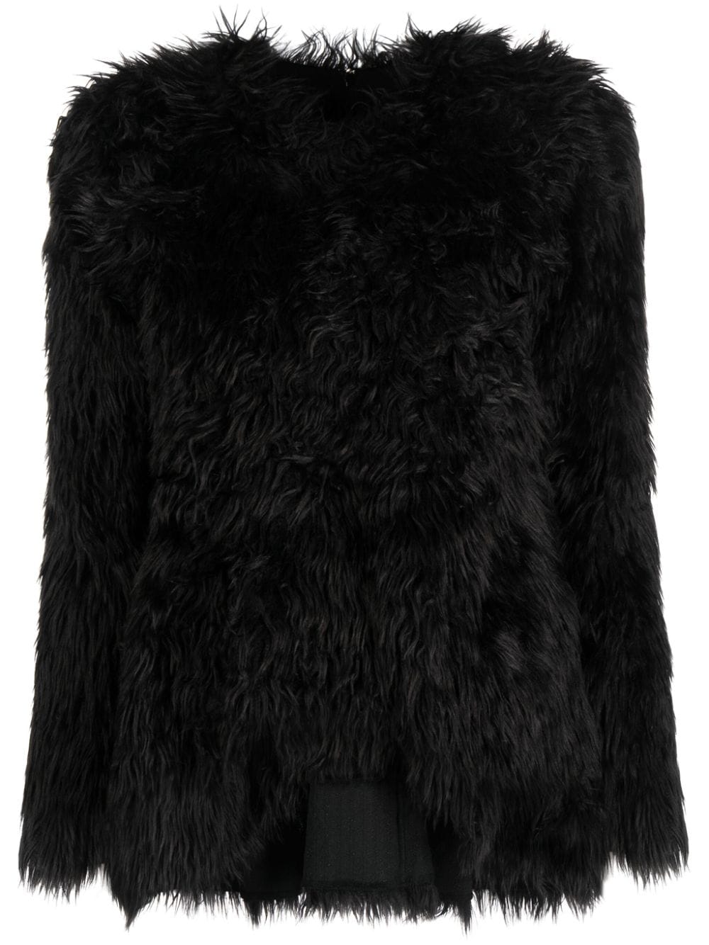 Comme Des Garçons Oberteil aus Faux Fur - Schwarz von Comme Des Garçons