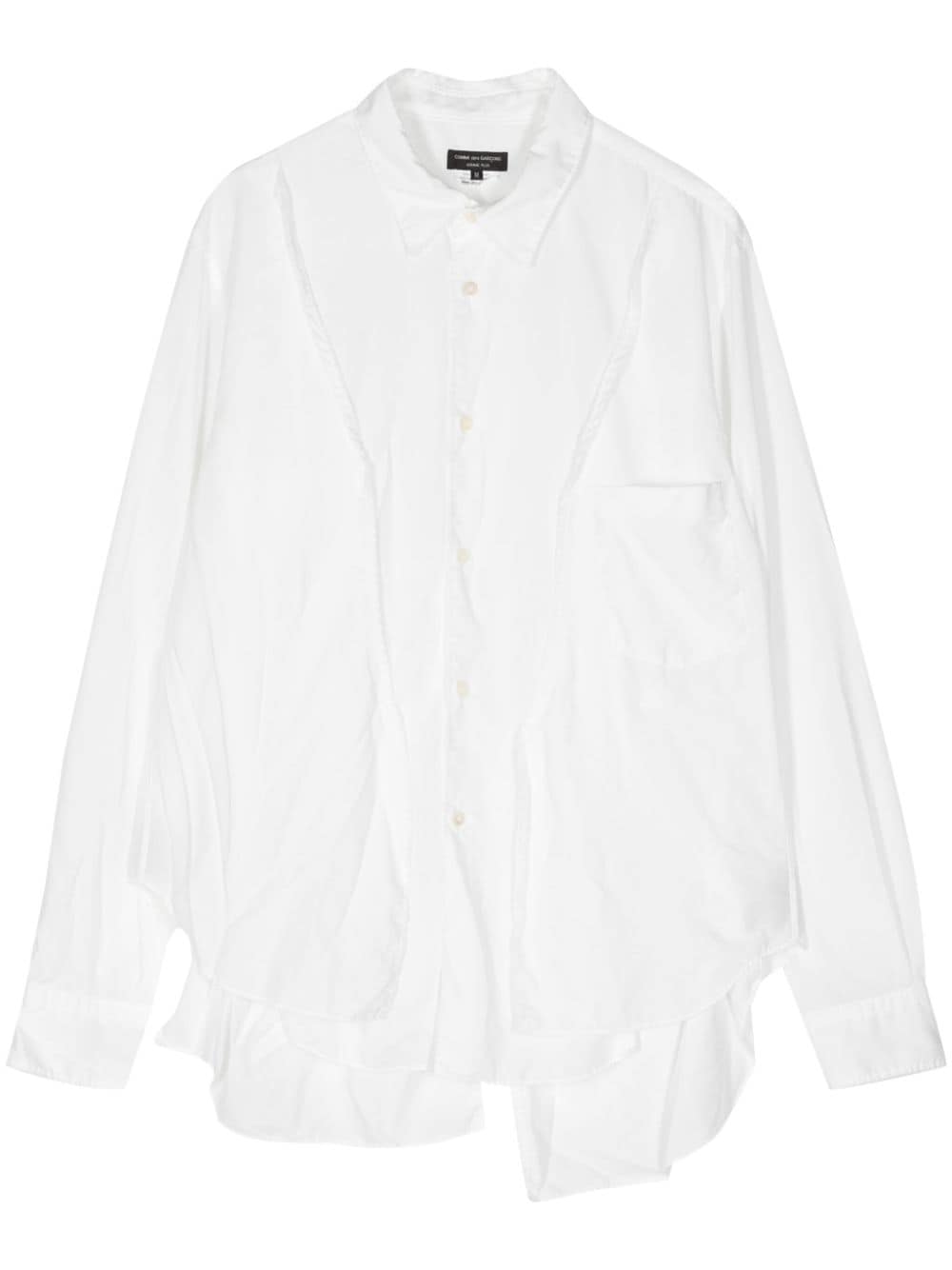 Comme des Garçons Homme Plus Asymmetrisches Popeline-Hemd - Weiß von Comme des Garçons Homme Plus