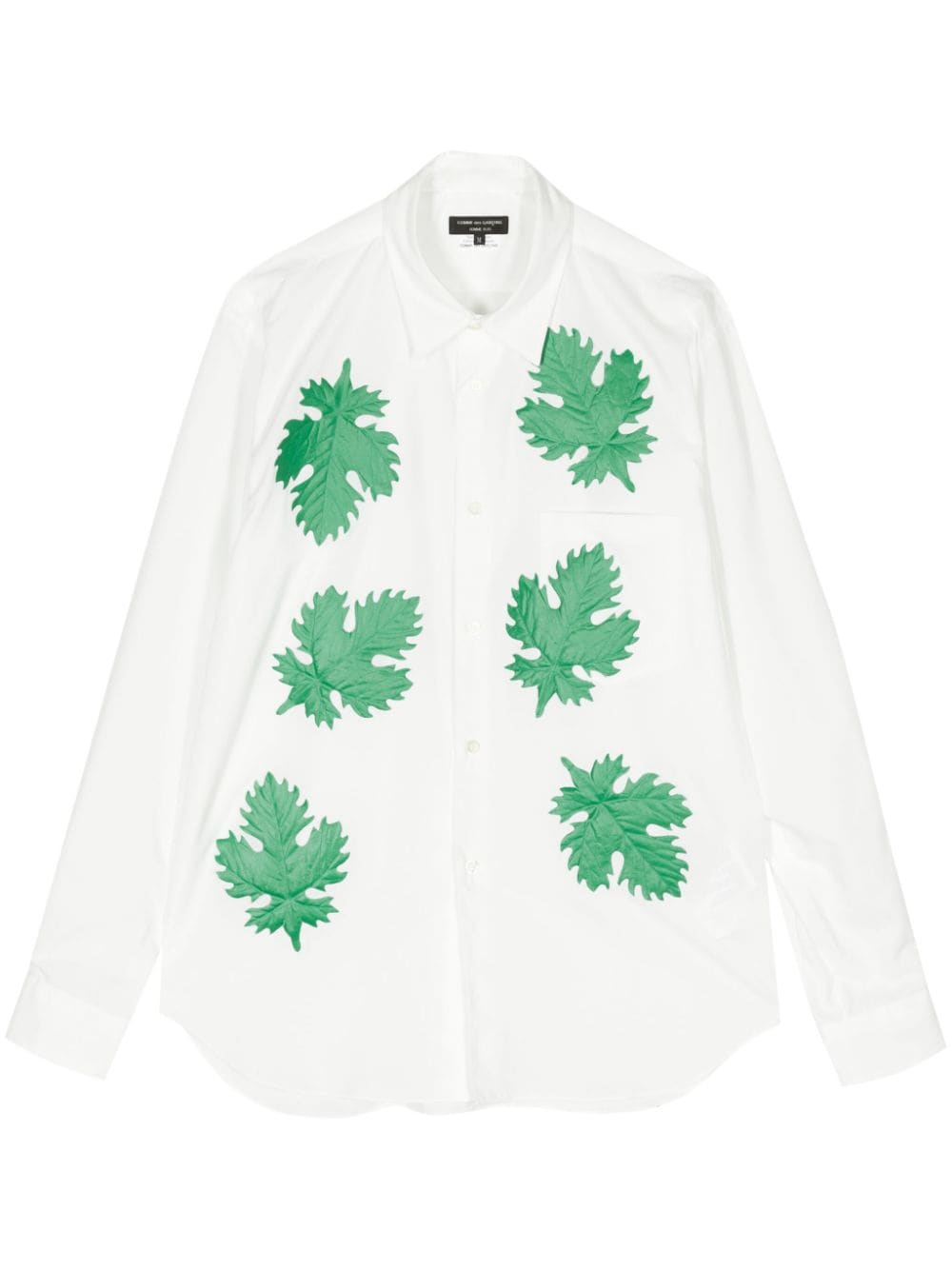 Comme des Garçons Homme Plus Hemd mit Leaves-Applikation - Weiß von Comme des Garçons Homme Plus