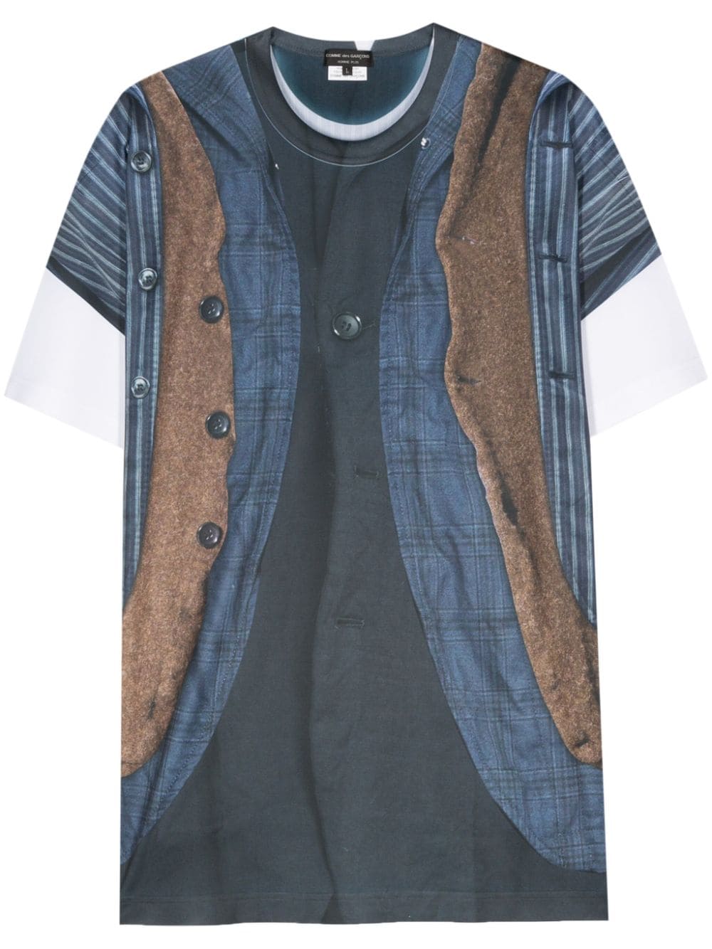 Comme des Garçons Homme Plus T-Shirt mit grafischem Print - Blau von Comme des Garçons Homme Plus