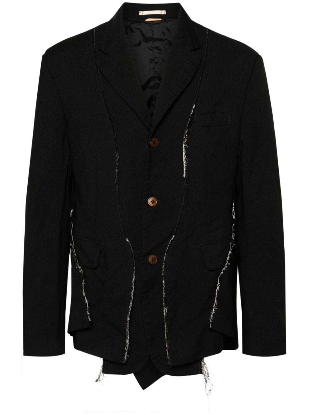 Comme des Garçons Homme Plus notched-lapels single-breasted blazer - Schwarz von Comme des Garçons Homme Plus