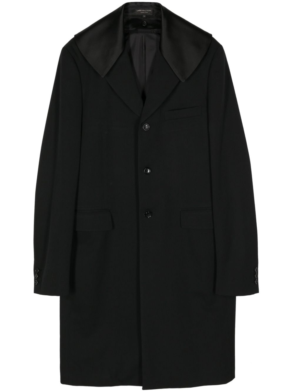 Comme des Garçons Homme Plus satin-panelled single-breasted coat - Schwarz von Comme des Garçons Homme Plus