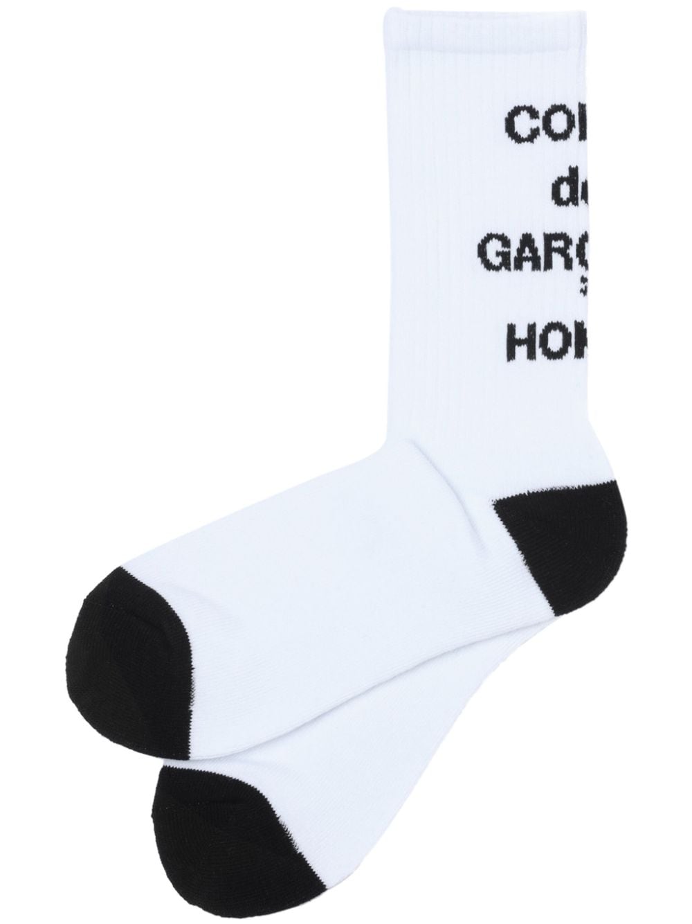 Comme des Garçons Homme Socken mit Logo-Intarsie - Weiß von Comme des Garçons Homme