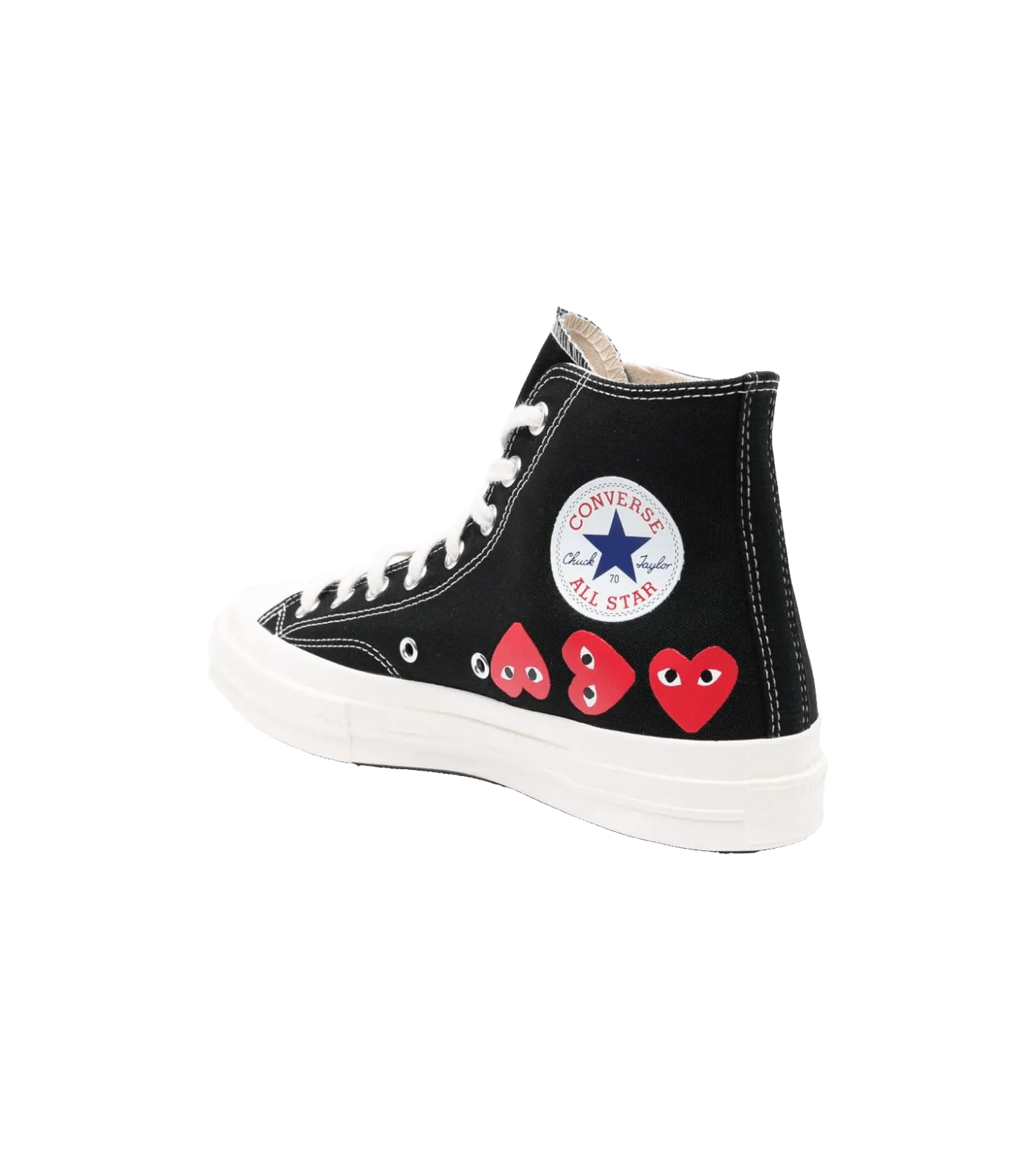 Comme des Garcons Play Sneakers - Multi Heart Converse Chuck Taylor 70 High-Top-Snea - Gr. 10 - in Schwarz - für Damen von Comme des Garcons Play