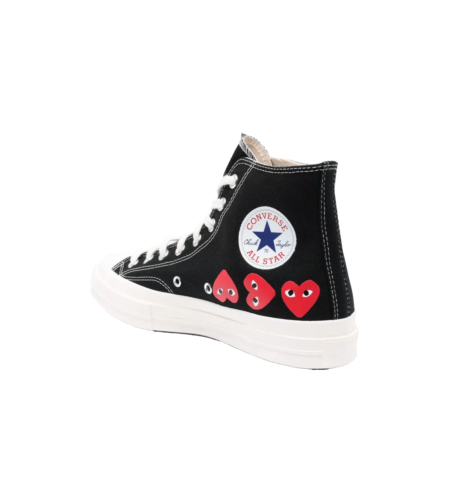 Comme des Garcons Play Sneakers - Multi Heart Converse Chuck Taylor 70 High-Top-Snea - Gr. 5 - in Schwarz - für Damen von Comme des Garcons Play