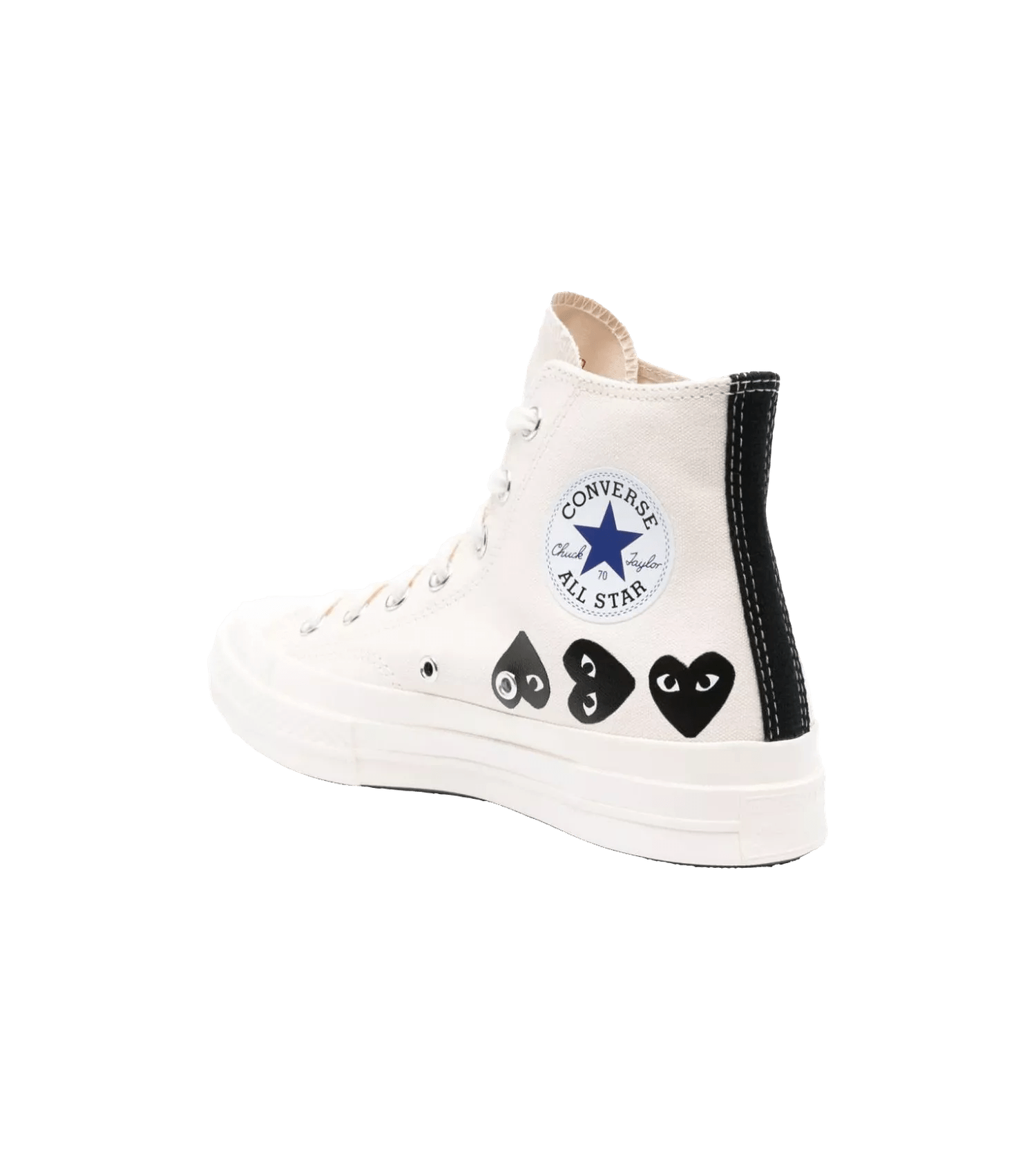 Comme des Garcons Play Sneakers - Multi Heart Converse Chuck Taylor 70 High-Top-Snea - Gr. 7 - in Beige - für Damen von Comme des Garcons Play